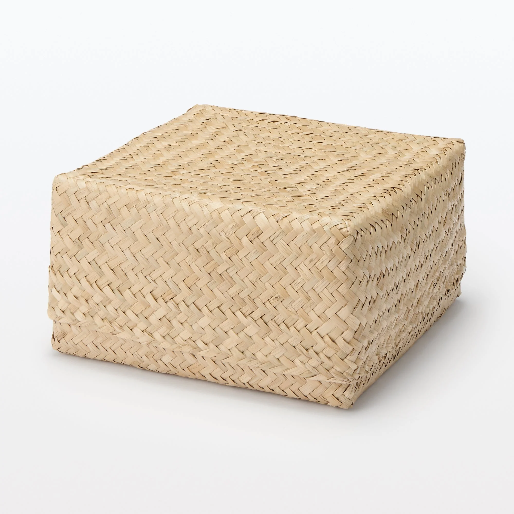 Seagrass Organizer Herringbone Square Basket (W9.8 x D9.8 x H4.7") - Image 7