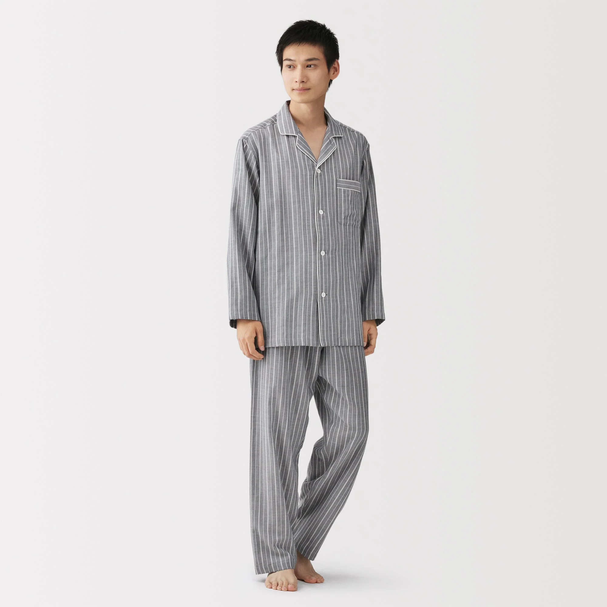 Side Seamless Double Gauze Pajamas - Image 3