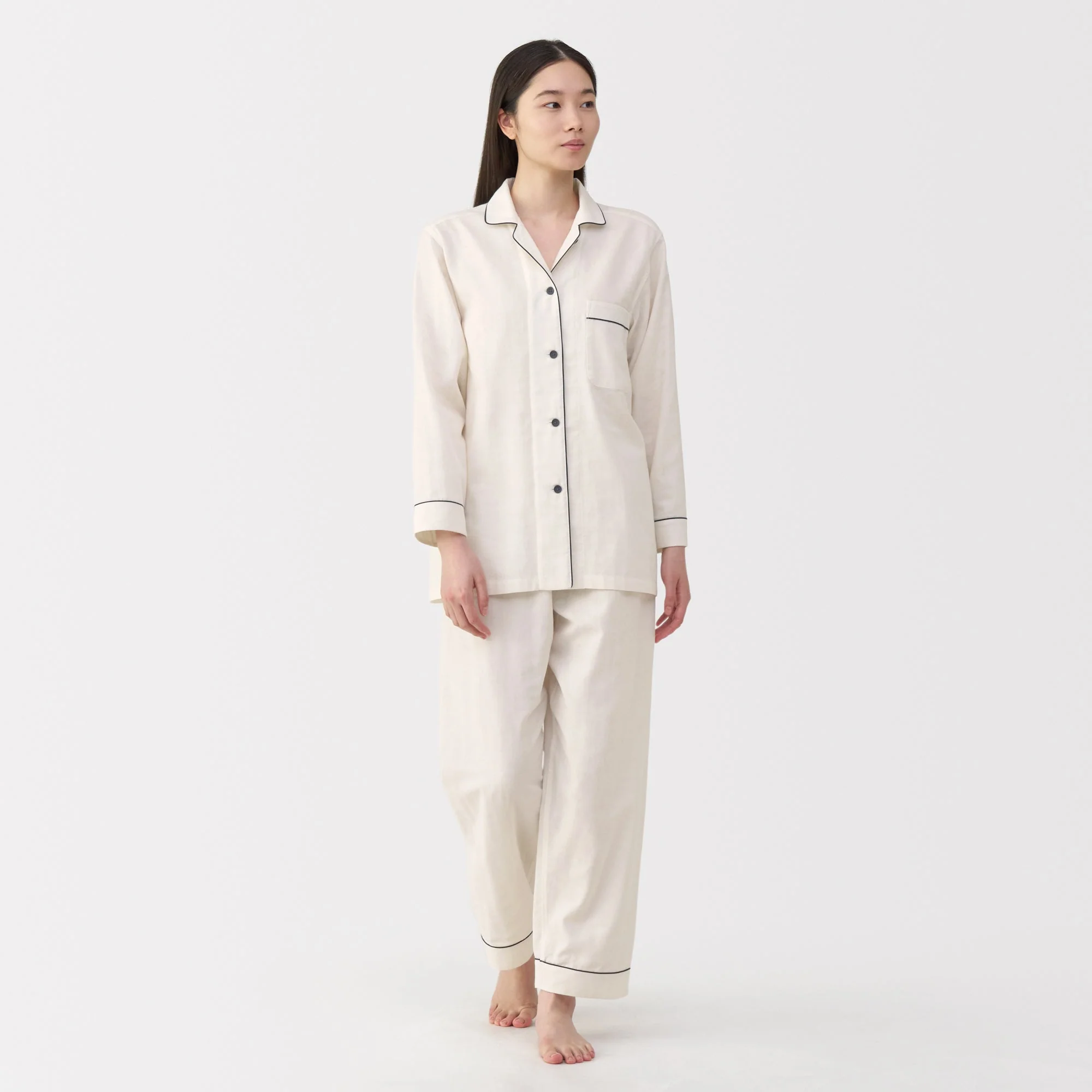 Side Seamless Double Gauze Pajamas - Image 66