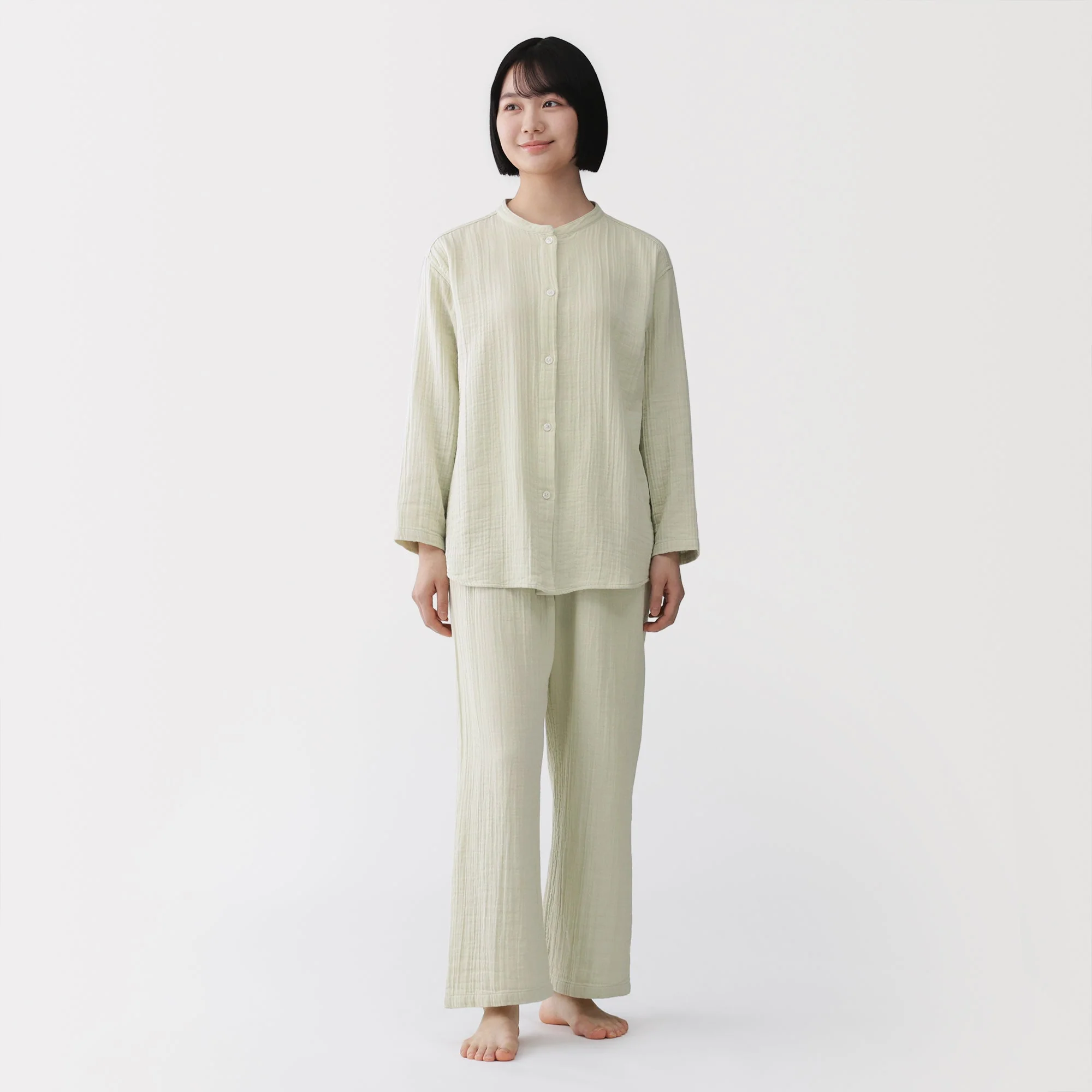 Side Seamless Gauze Pajamas - Image 3