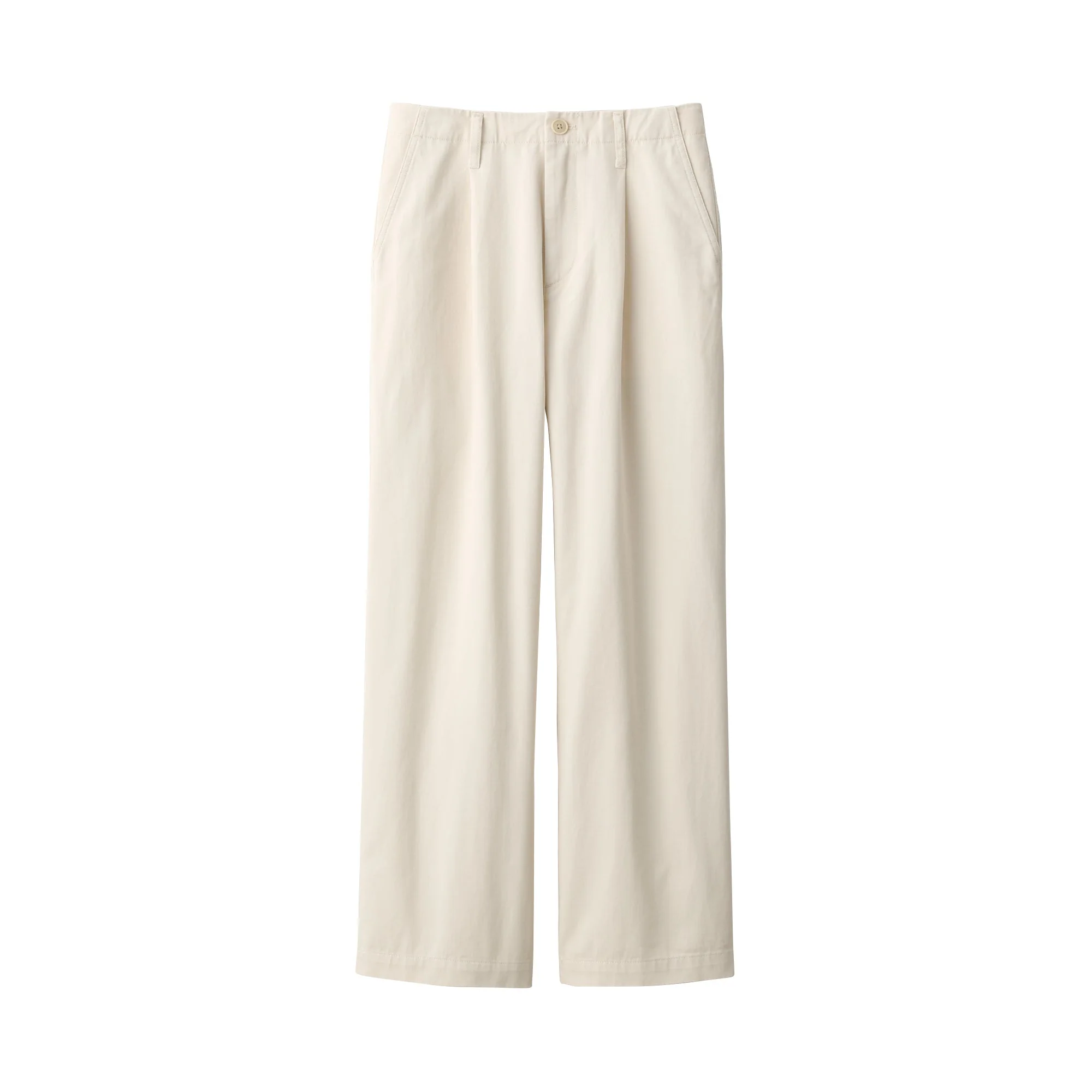 Slub Yarn Chino Darted Wide Pants - Image 2