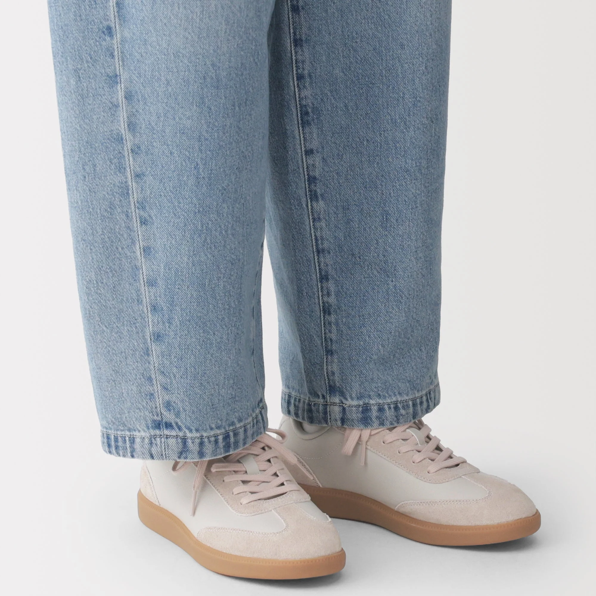Soft Insole Combination Sneakers - Light Pink - Image 2