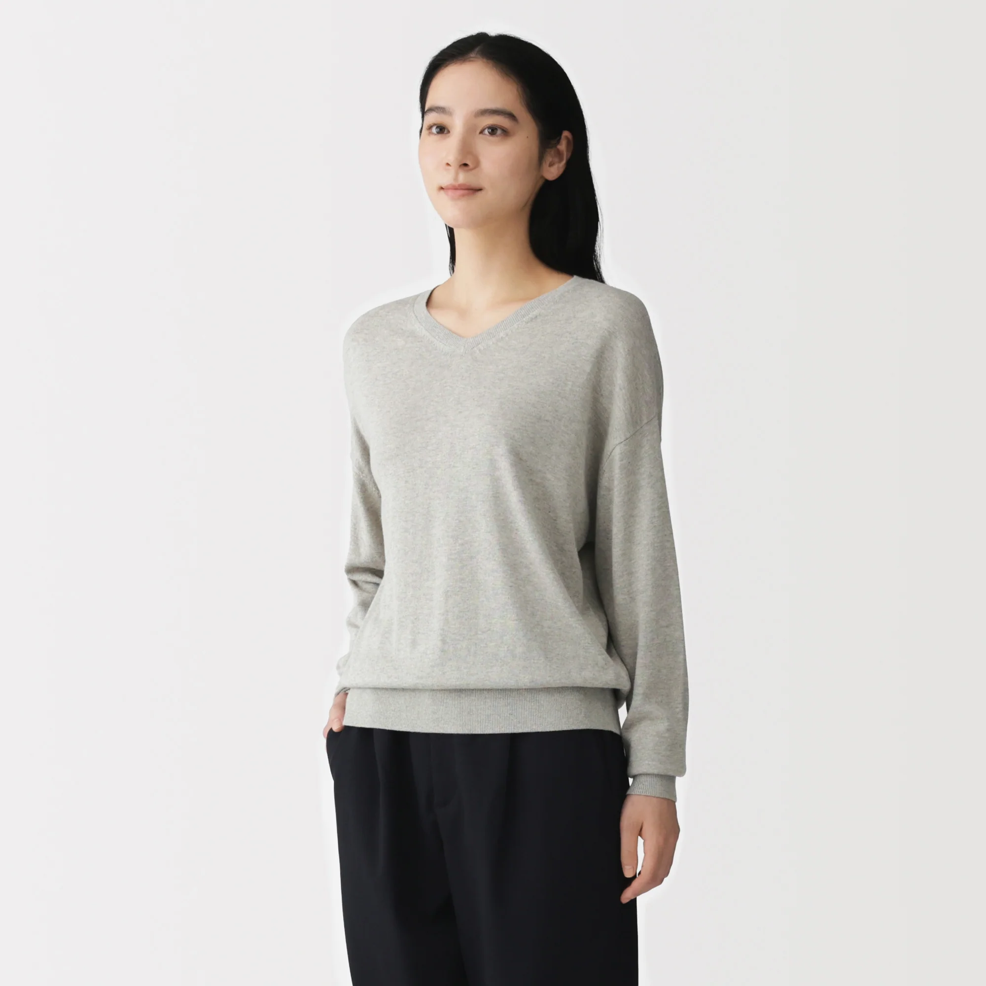 Soy Fiber Blend V-Neck Sweater - Image 10