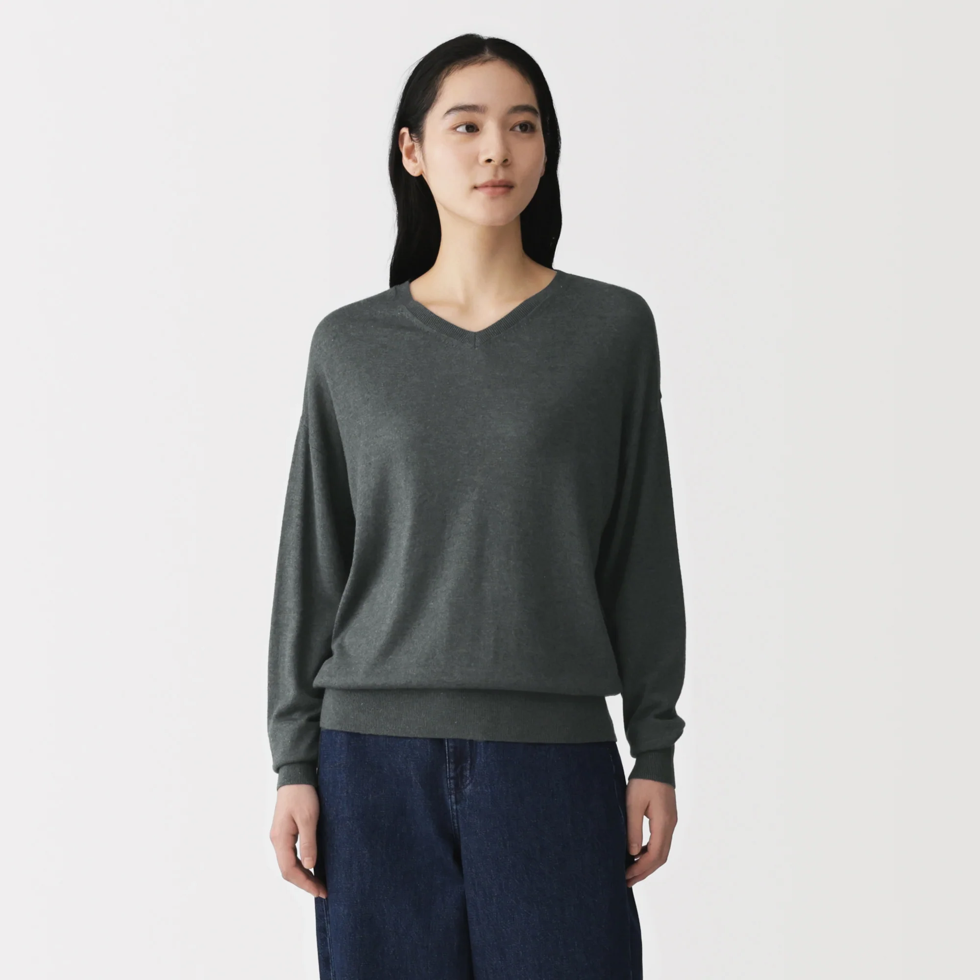 Soy Fiber Blend V-Neck Sweater - Image 3
