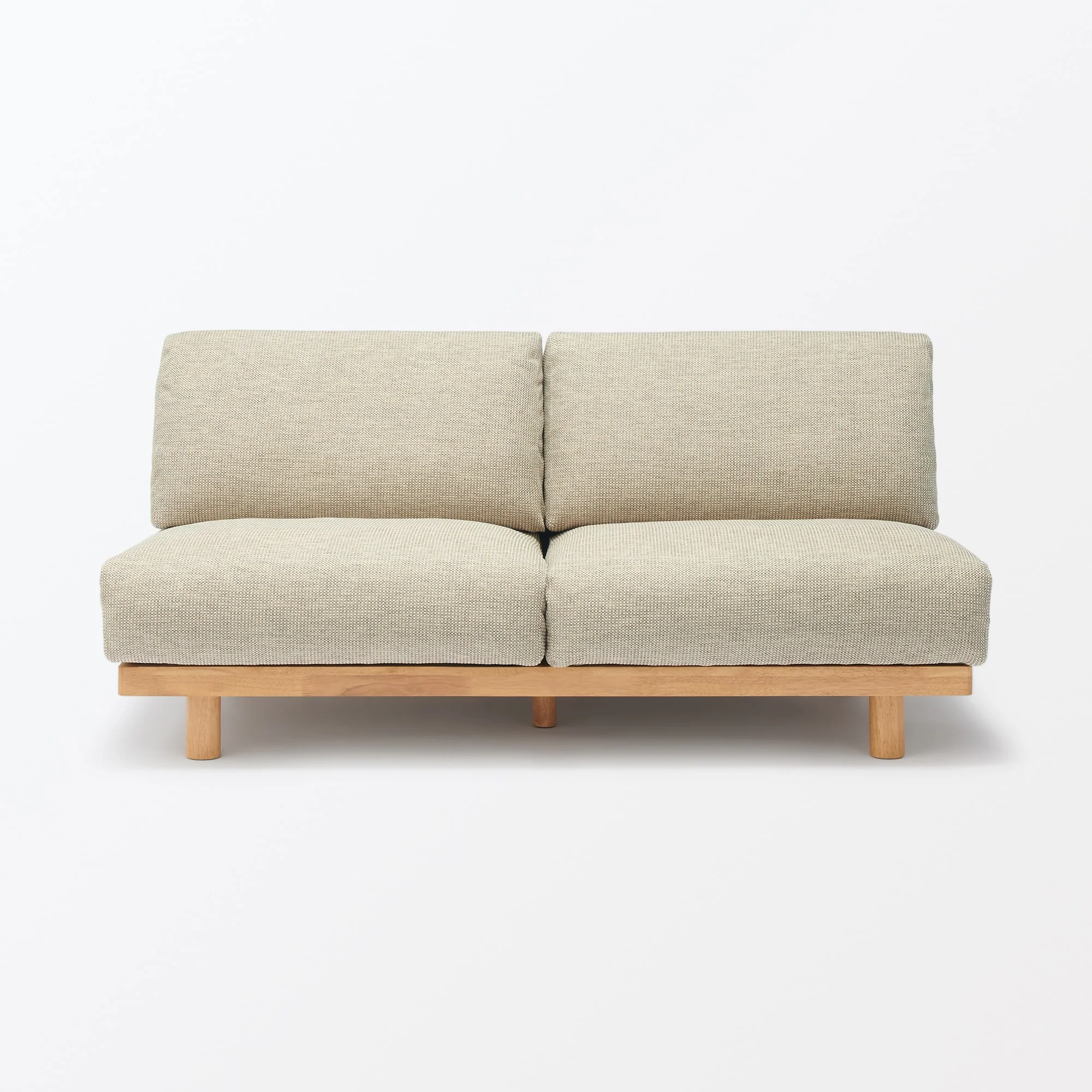 [HD] Spacious Armless Sofa Beige 3 Seater - Image 3