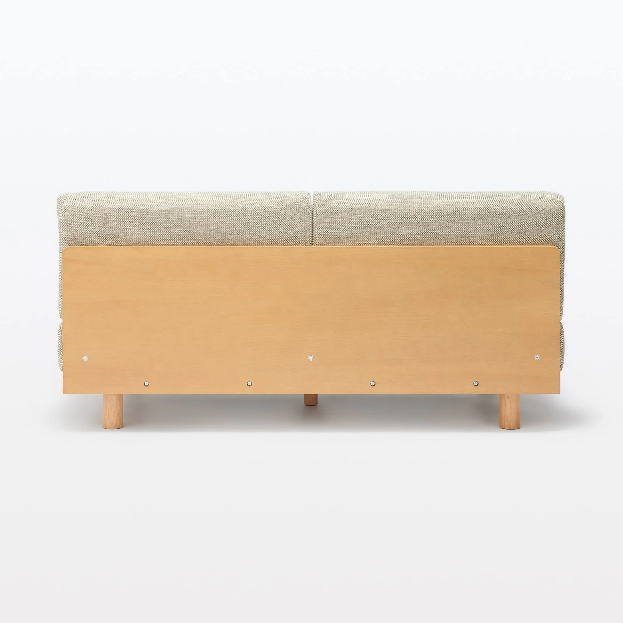 [HD] Spacious Armless Sofa Beige 3 Seater - Image 5