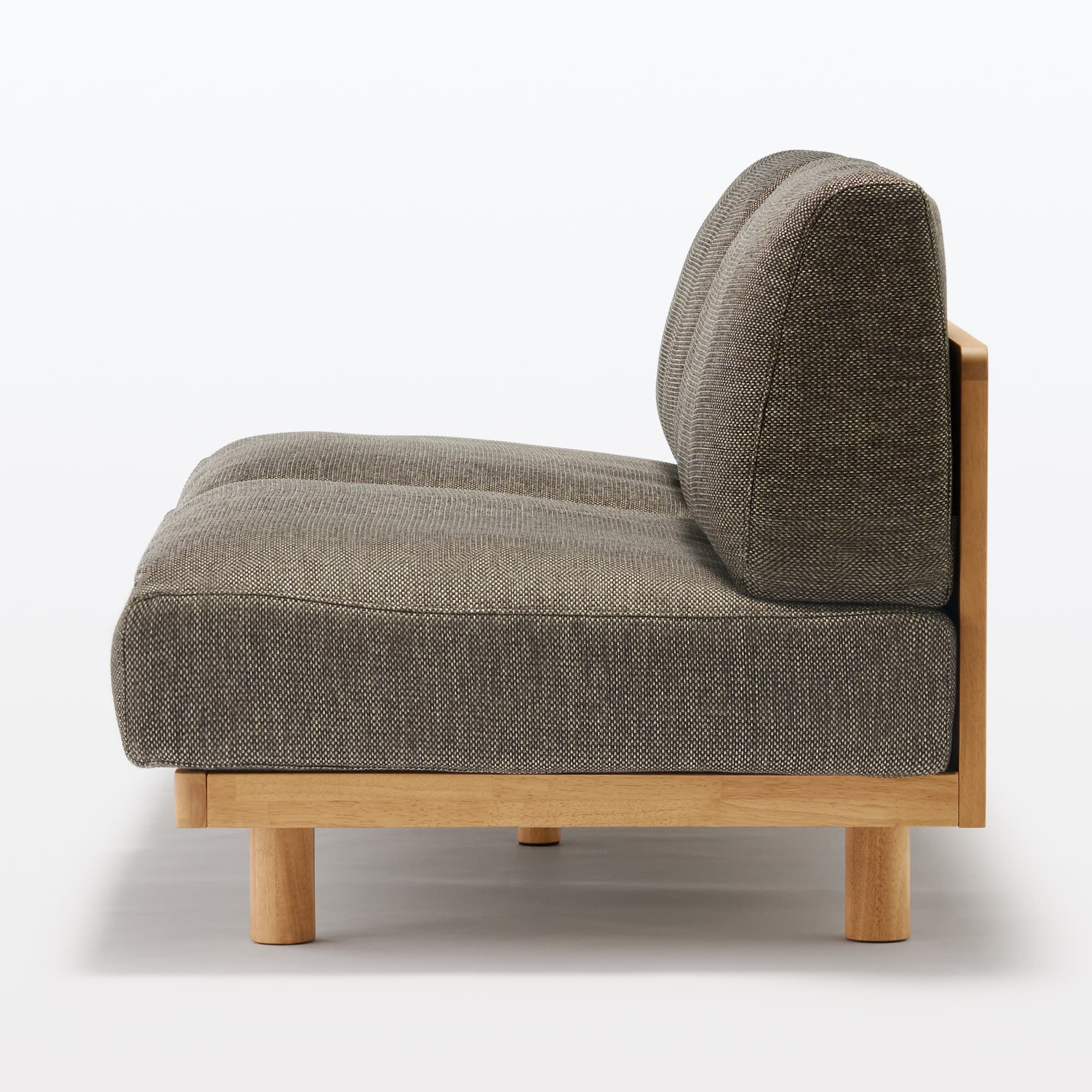 [HD] Spacious Armless Sofa Brown 2 Seater - Image 2