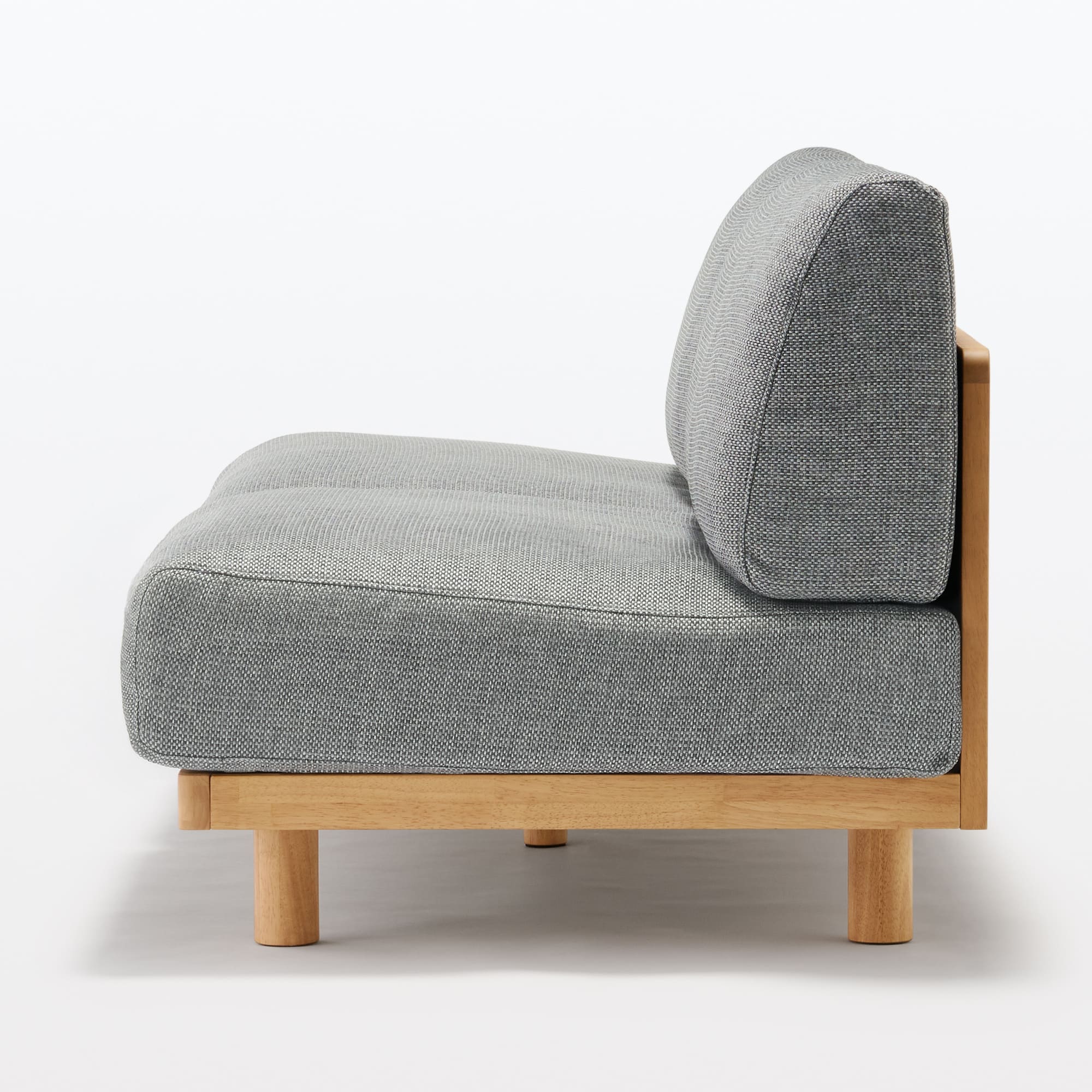 [HD] Spacious Armless Sofa Gray 2 Seater - Image 2