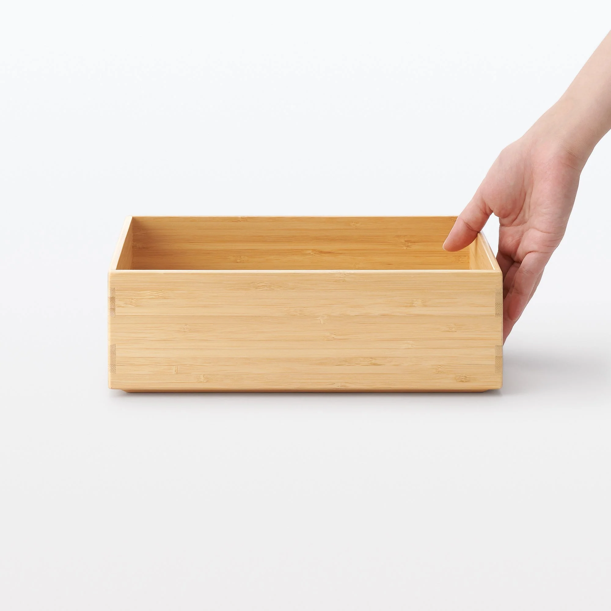Stackable Bamboo Box - Half - Small (W10.2 x D7.3 x H3.3") - Image 2
