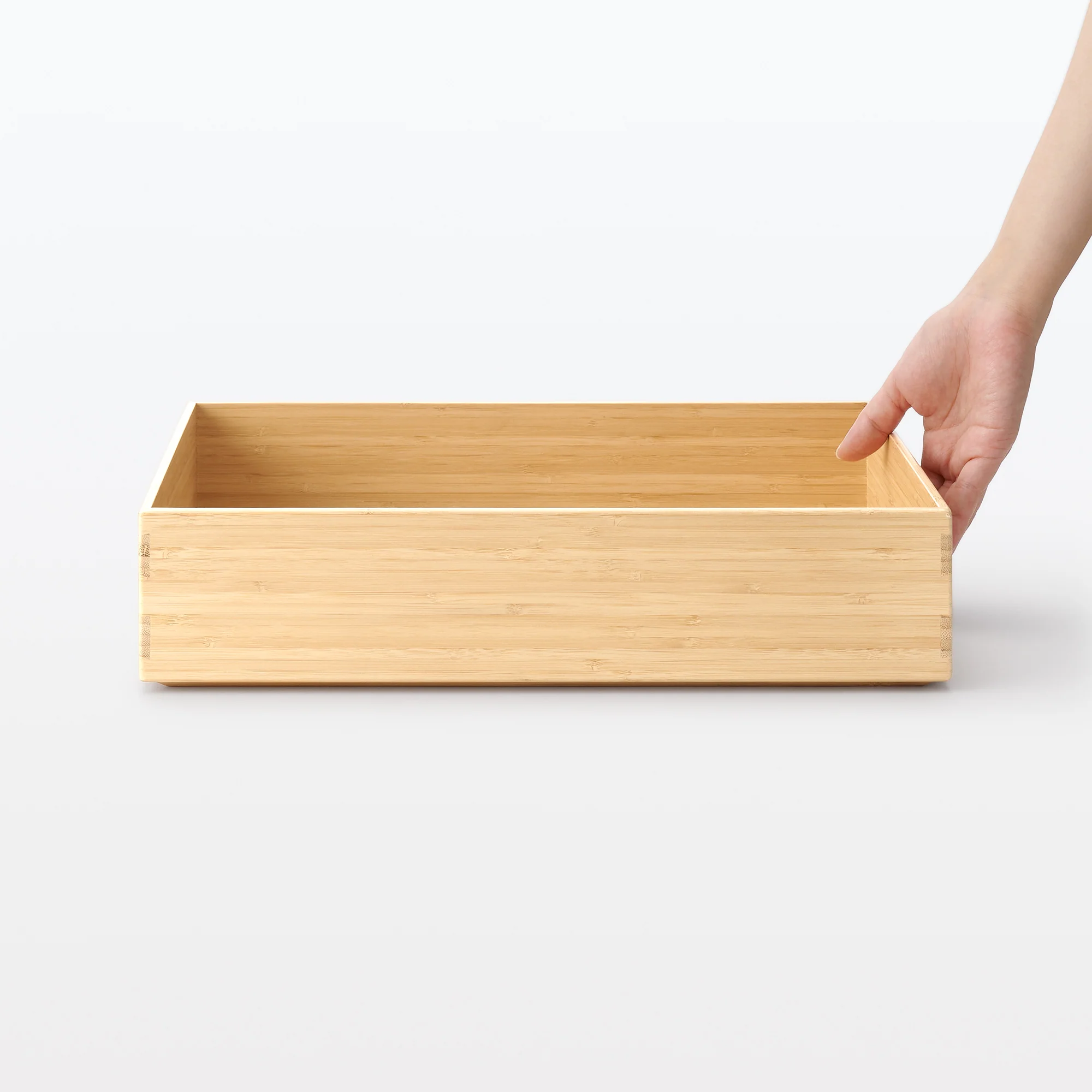 Stackable Bamboo Box - Small (W14.6 x D10.2 x H3.3") - Image 2