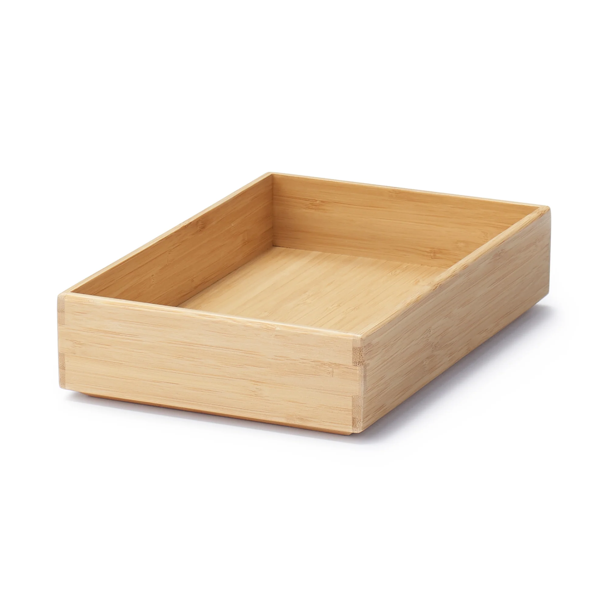 Stackable Bamboo Organizer Box - Medium (W6.7 x D10.2 x H2.2")
