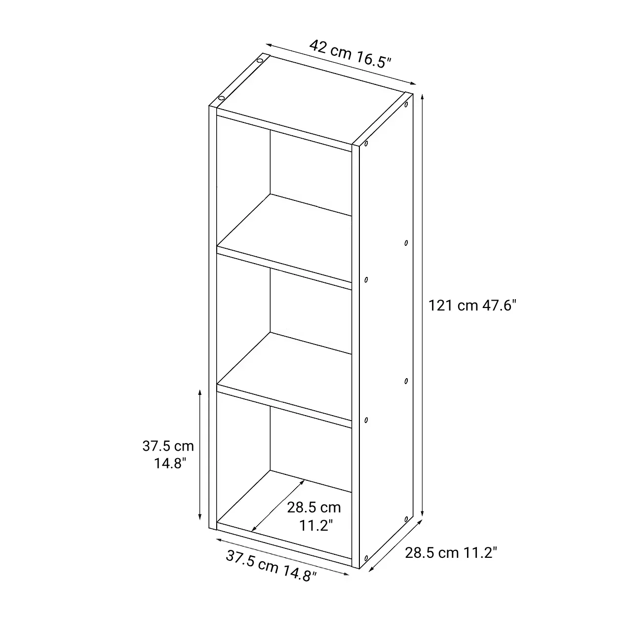 Stacking Shelf - Oak - 3 Tiers - Image 10