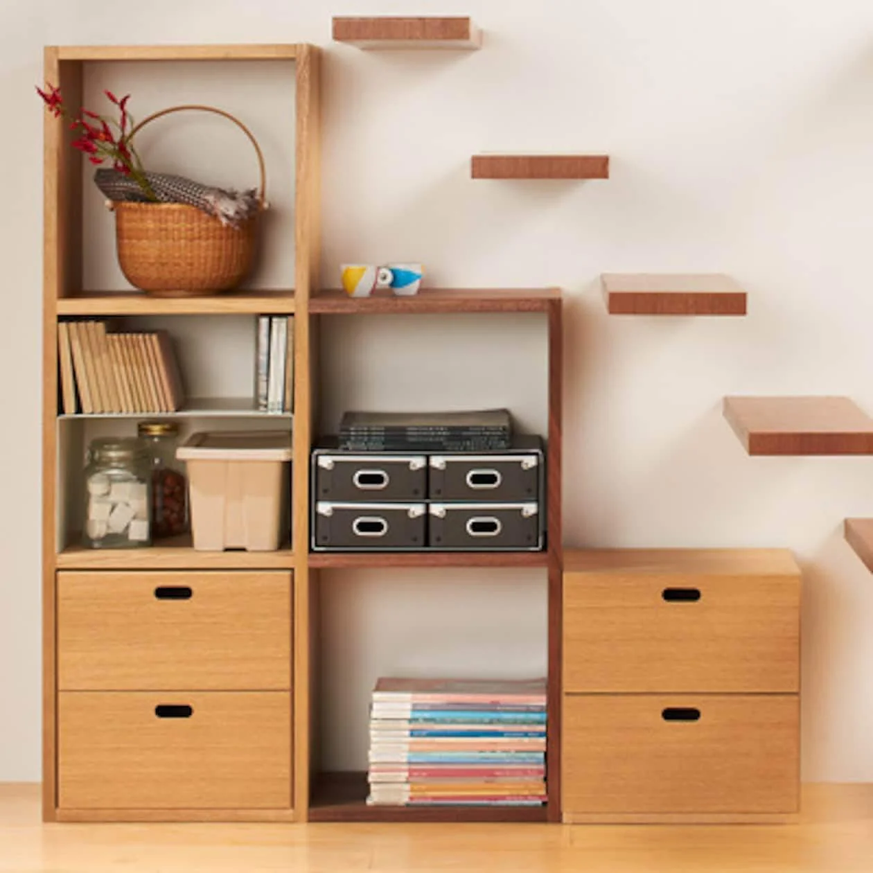Stacking Shelf - Oak - 3 Tiers - Image 2