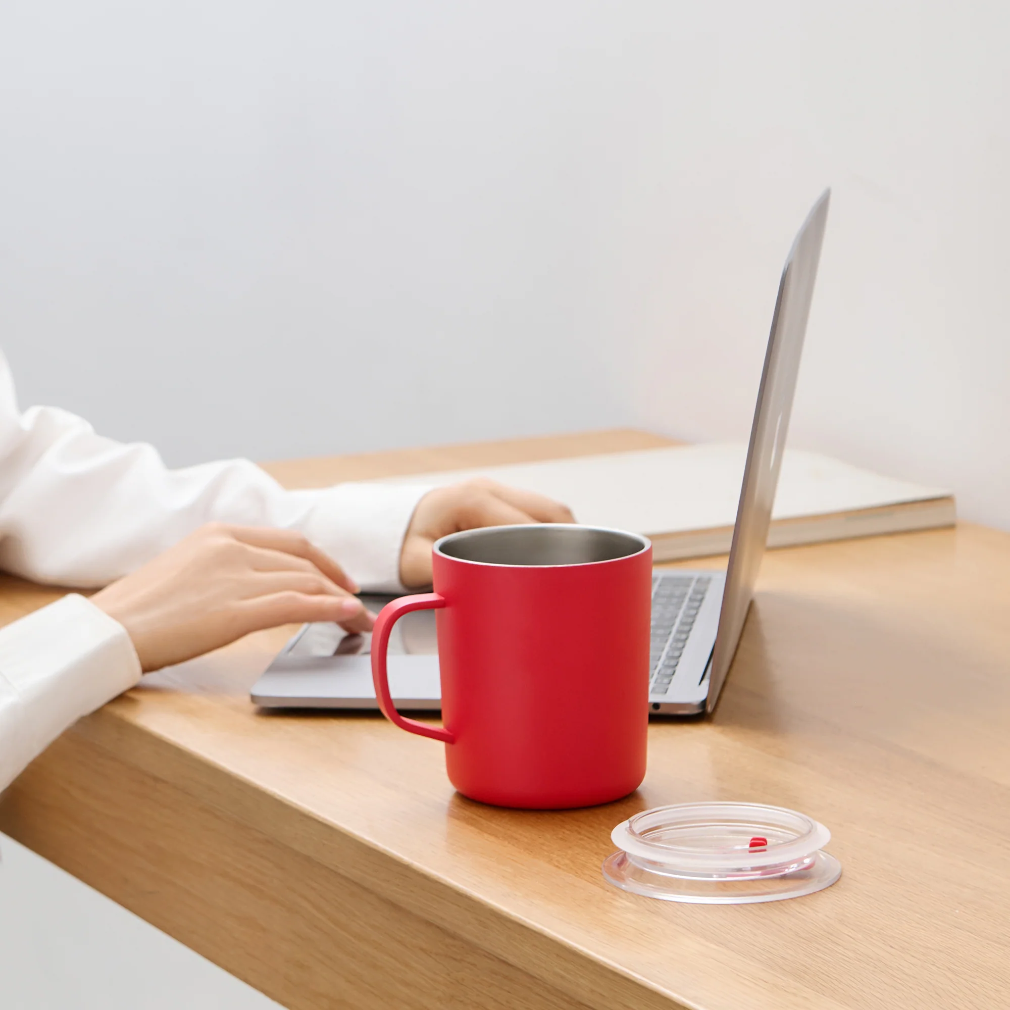 Stainless Steel Mug Cup - White (16.6 fl oz) - Image 15
