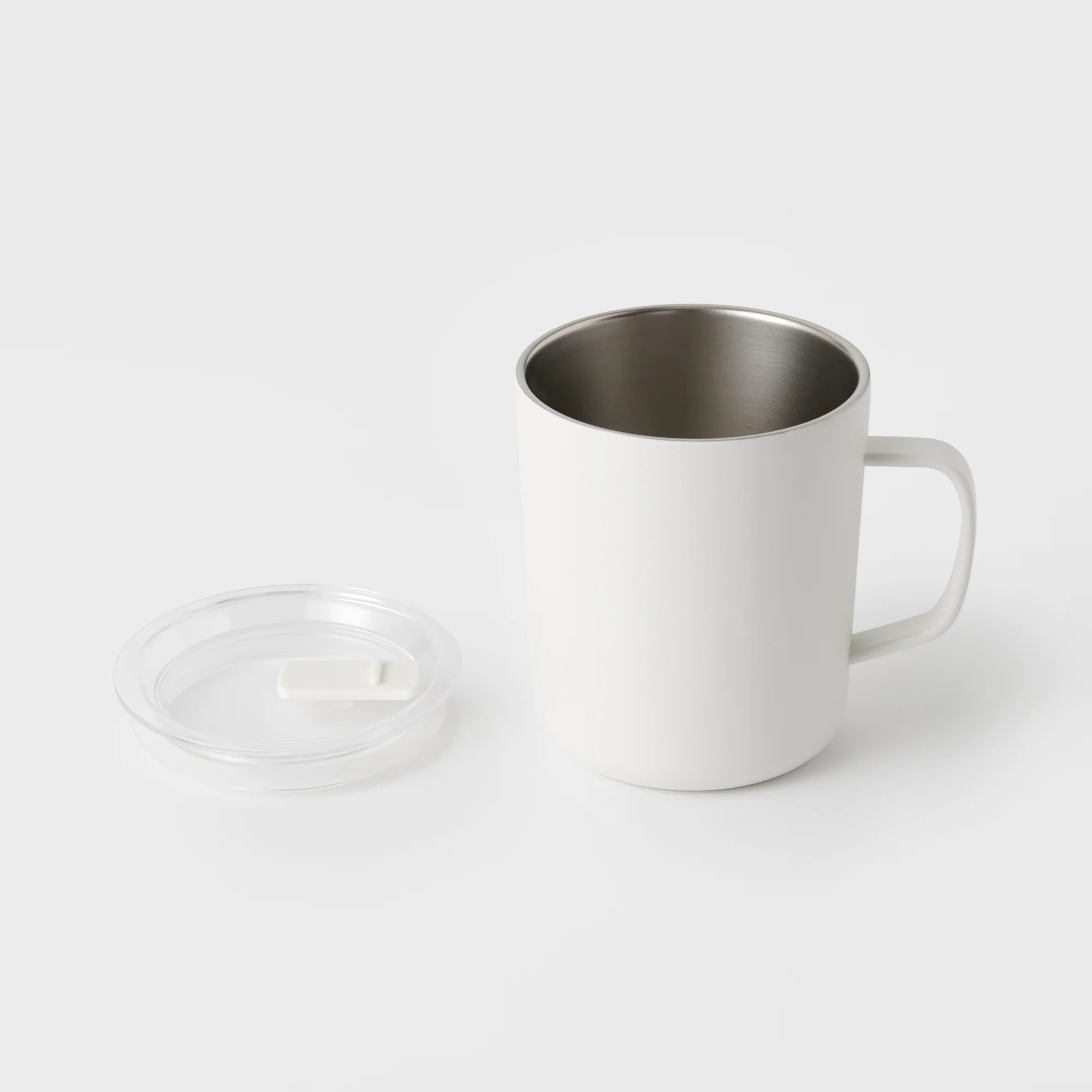 Stainless Steel Mug Cup - White (16.6 fl oz) - Image 3