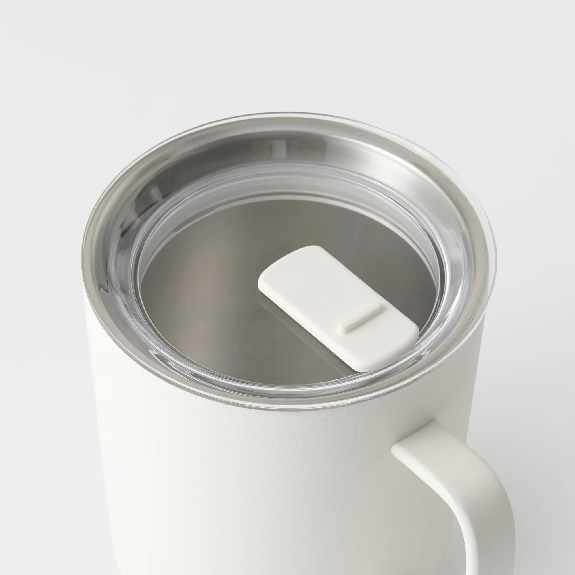Stainless Steel Mug Cup - White (16.6 fl oz) - Image 4