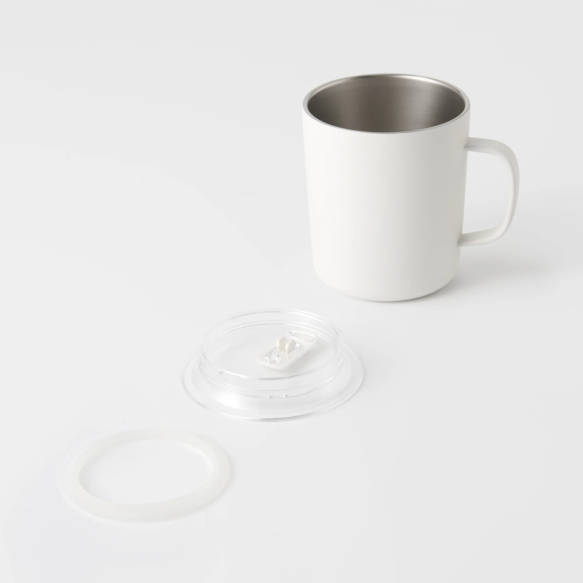 Stainless Steel Mug Cup - White (16.6 fl oz) - Image 9