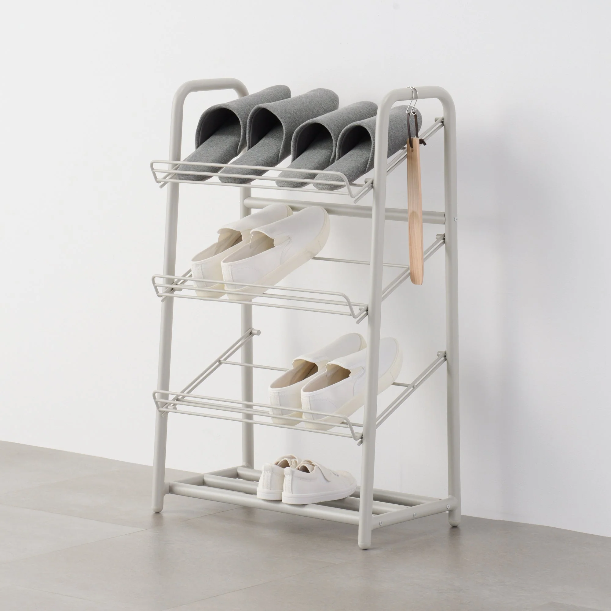 Steel Pipe Shoe Rack - Warm Gray - Image 2