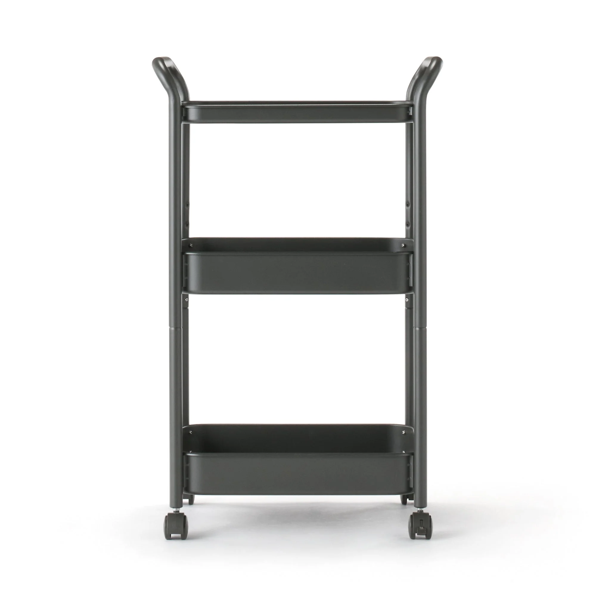 Steel Pipe Wheeled Rack Utility Cart - Dark Gray