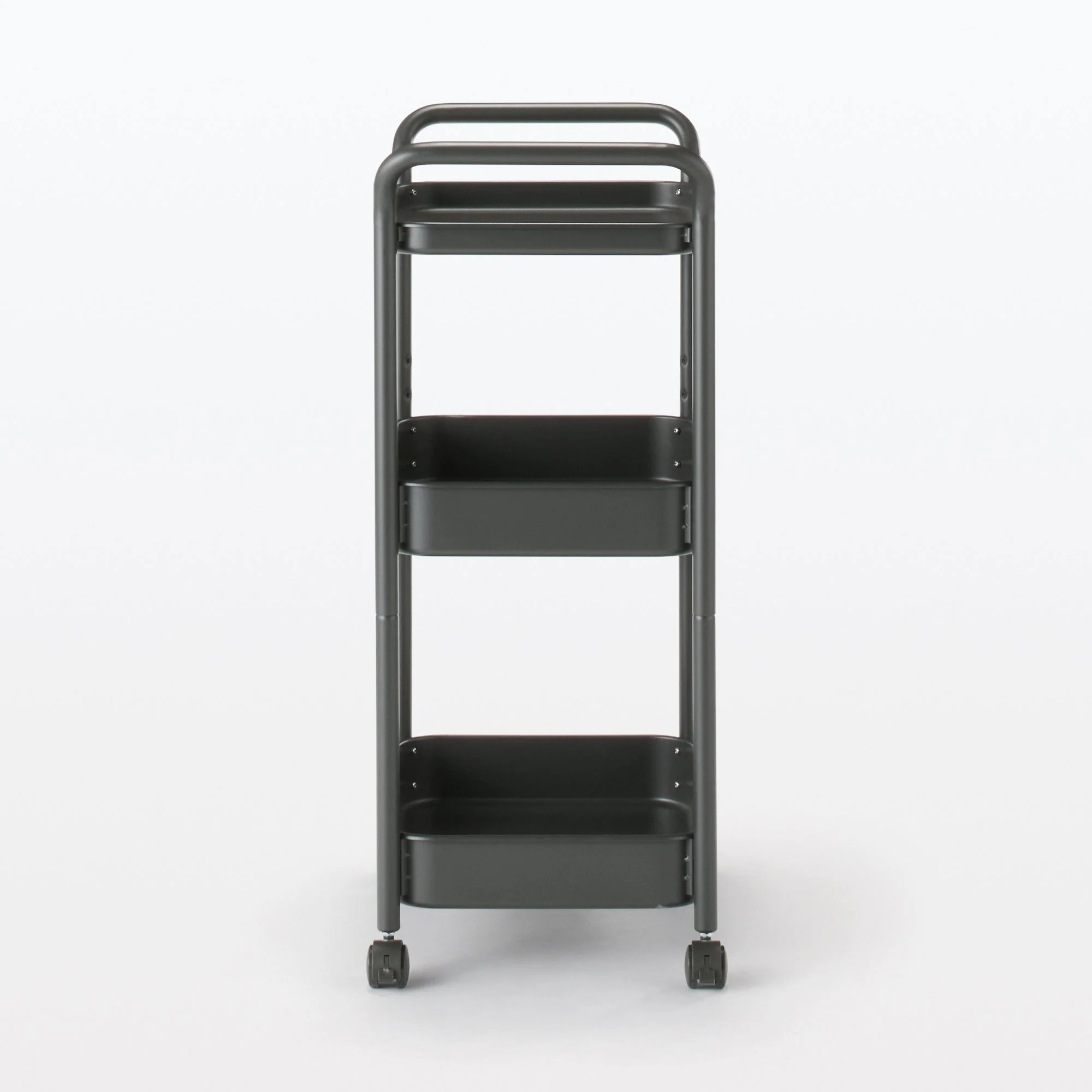 Steel Pipe Wheeled Rack Utility Cart - Dark Gray - Image 2