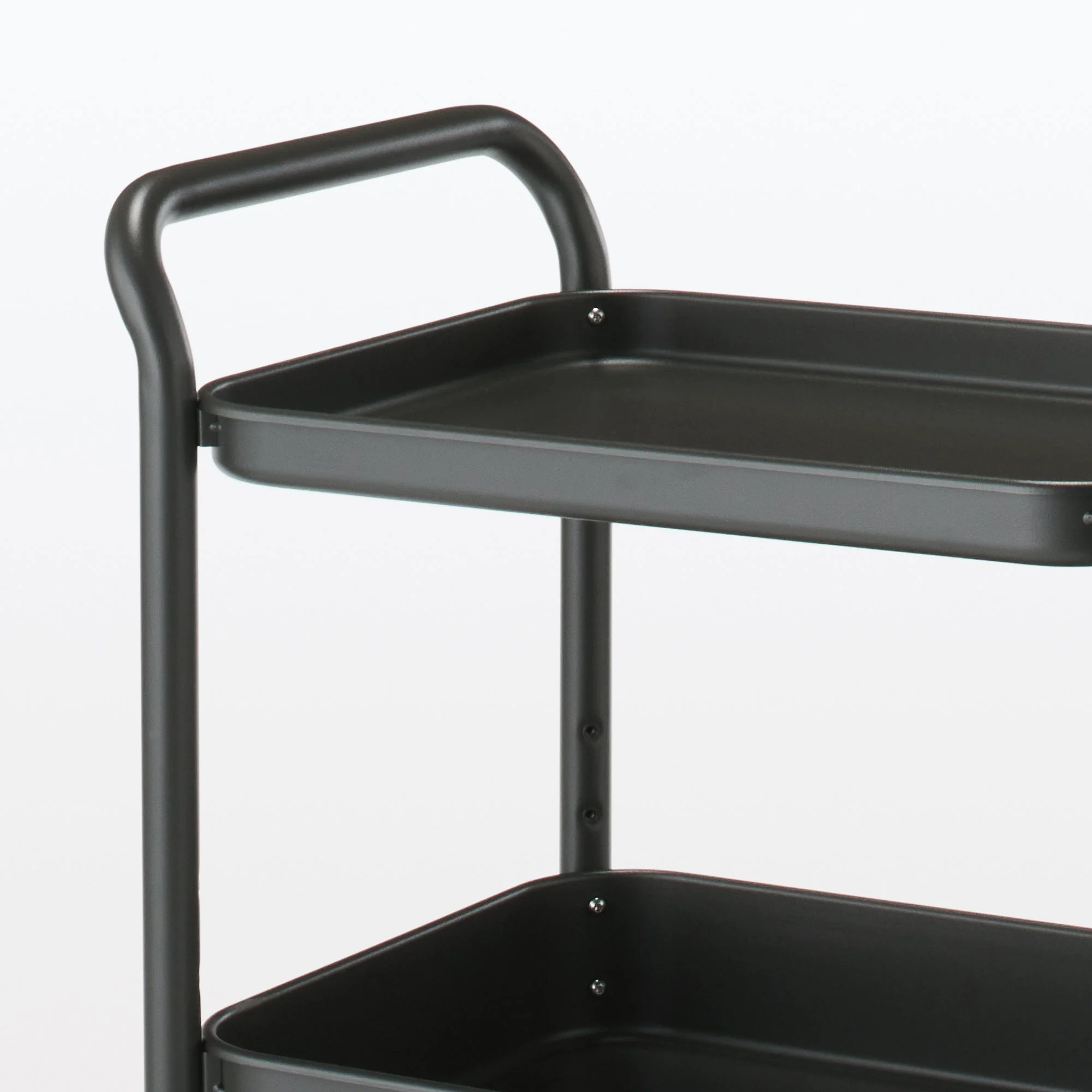 Steel Pipe Wheeled Rack Utility Cart - Dark Gray - Image 5