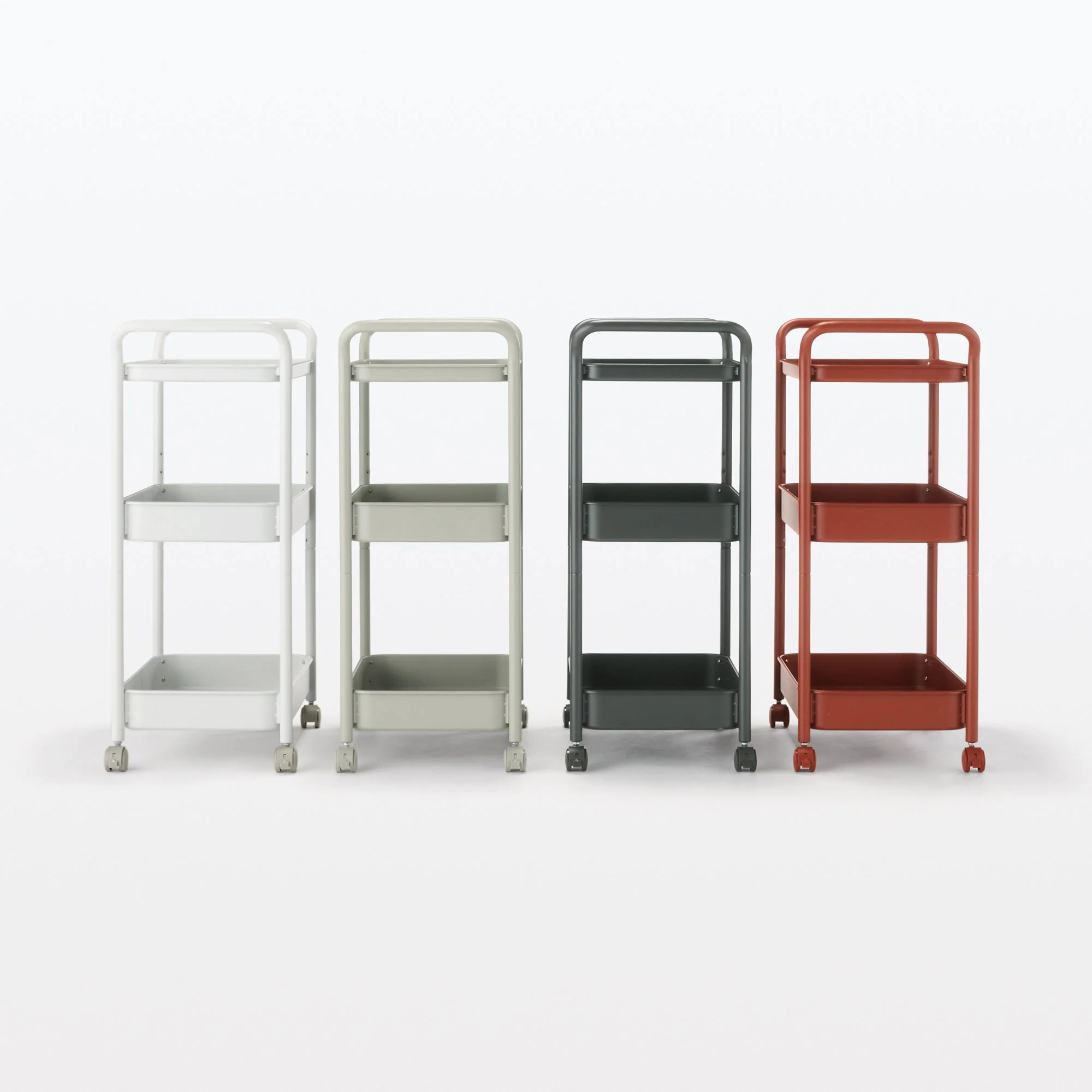 Steel Pipe Wheeled Rack Utility Cart - Dark Gray - Image 8