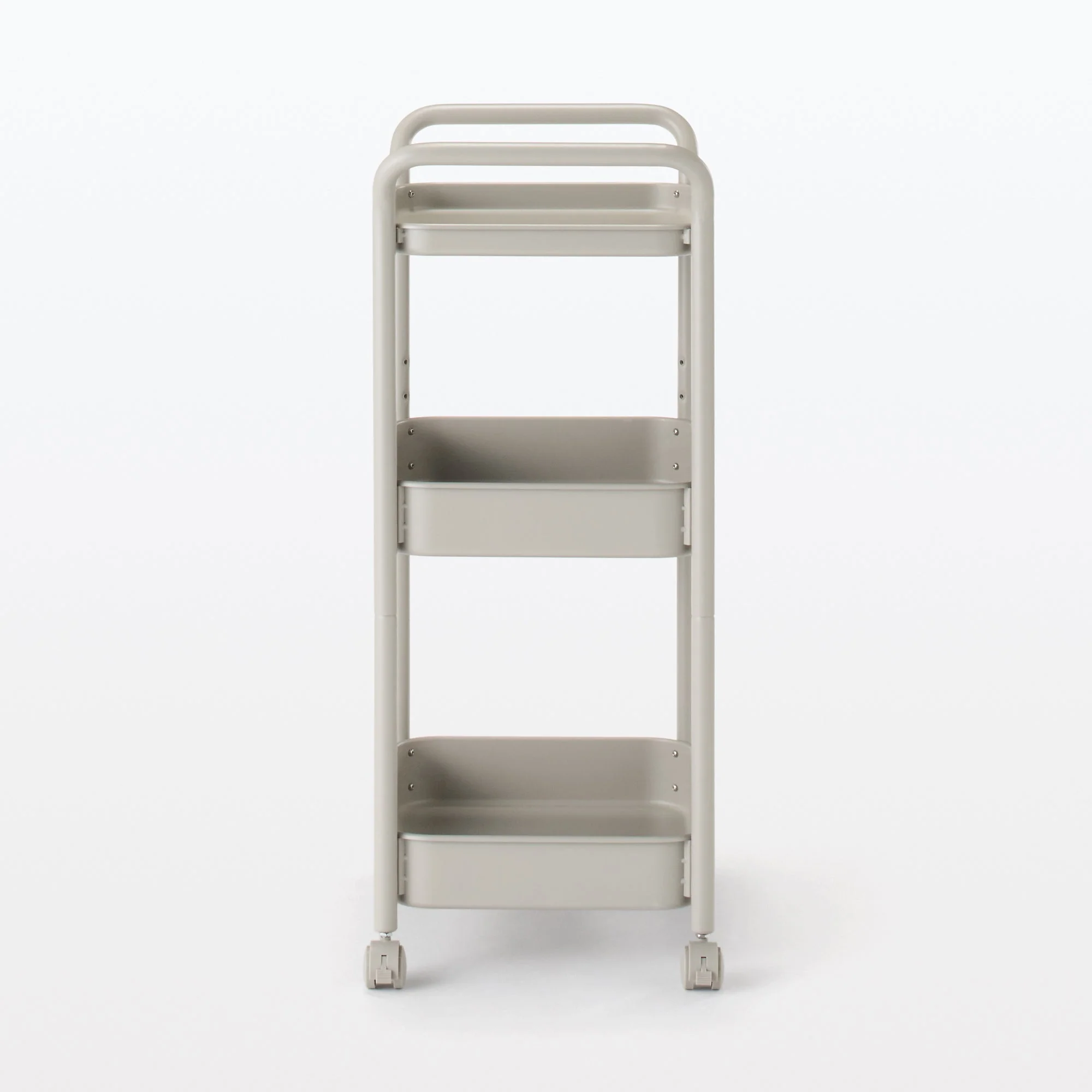 Steel Pipe Wheeled Rack Utility Cart - Warm Gray - Image 2