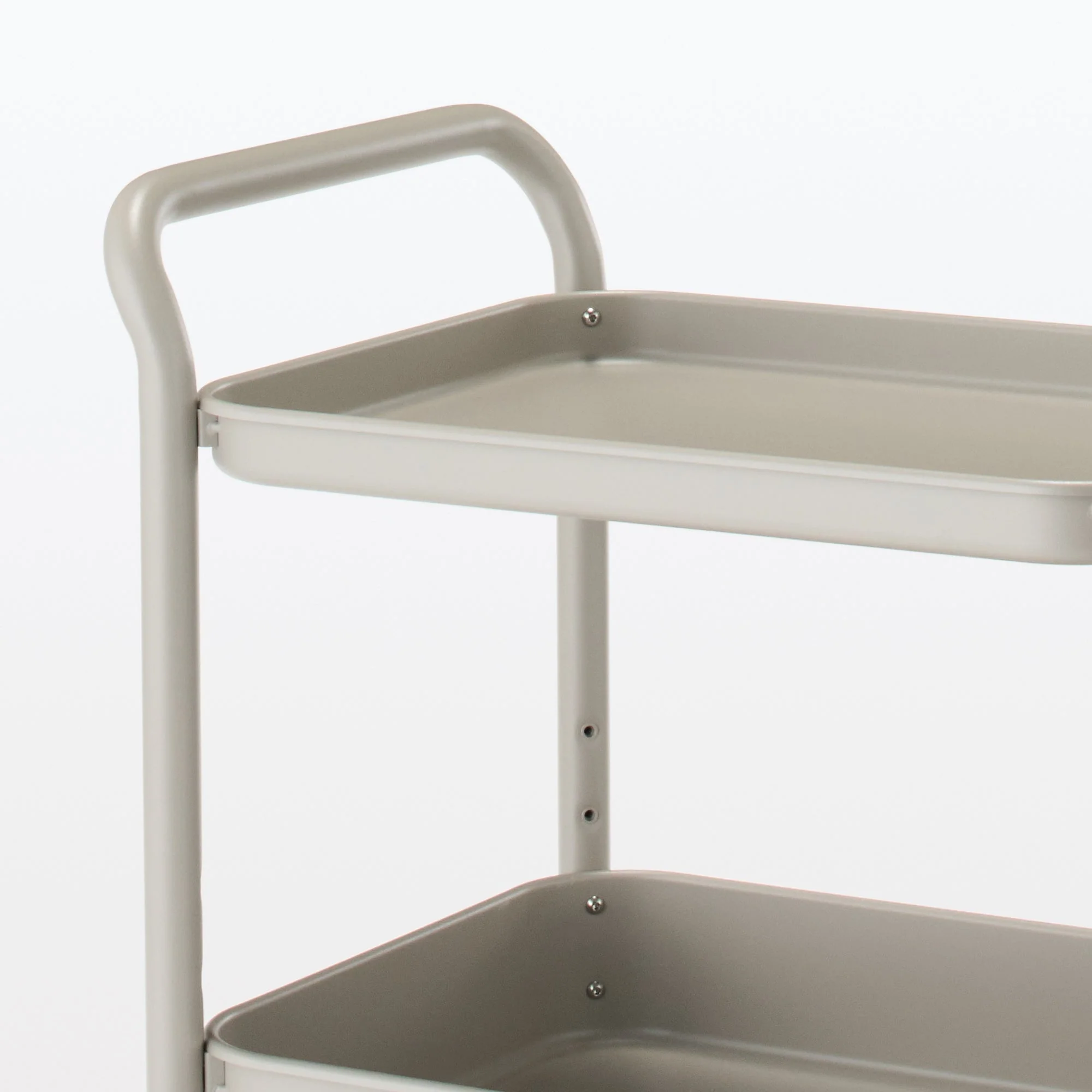 Steel Pipe Wheeled Rack Utility Cart - Warm Gray - Image 5
