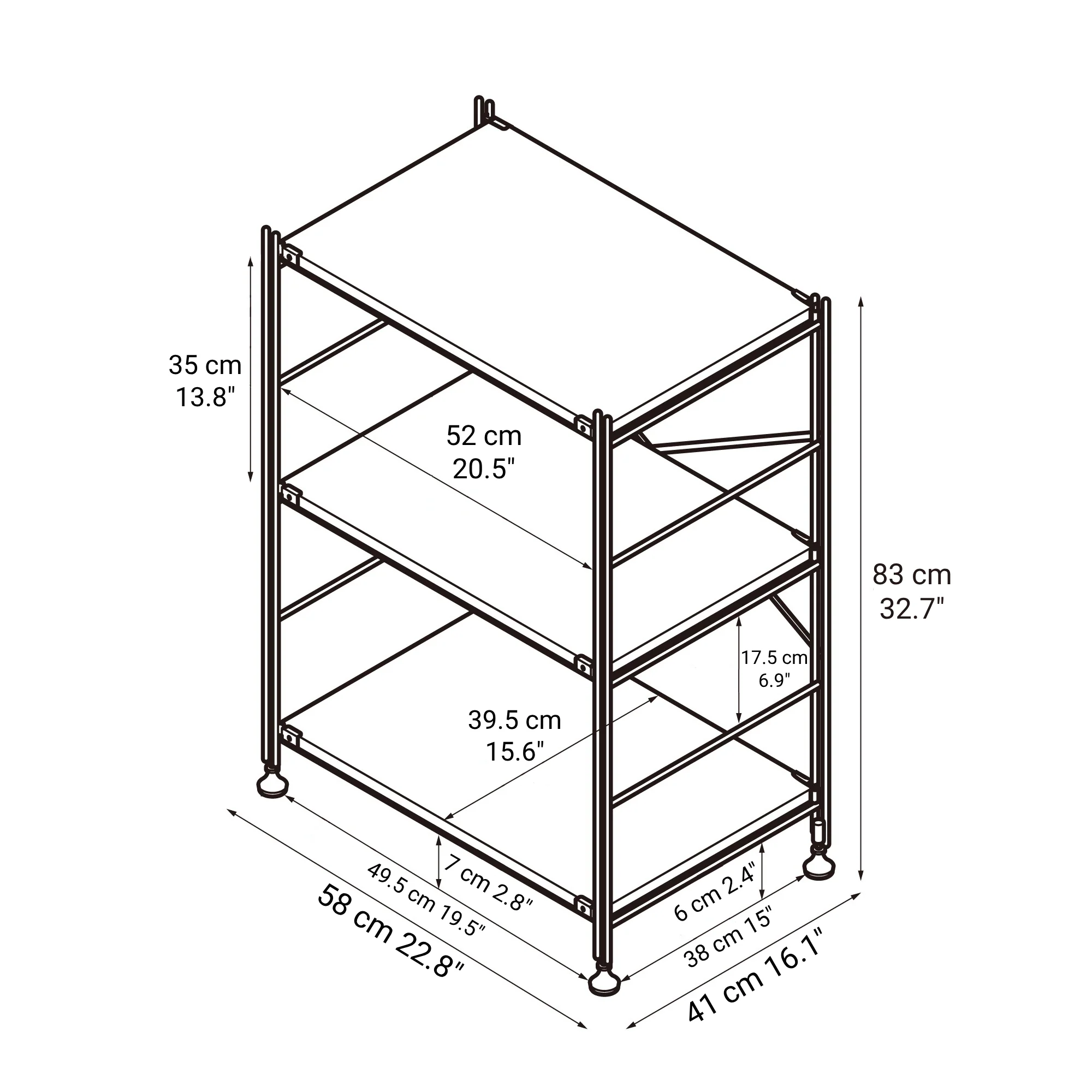 SUS Shelving Unit - Light Gray - Regular - Small - Image 2