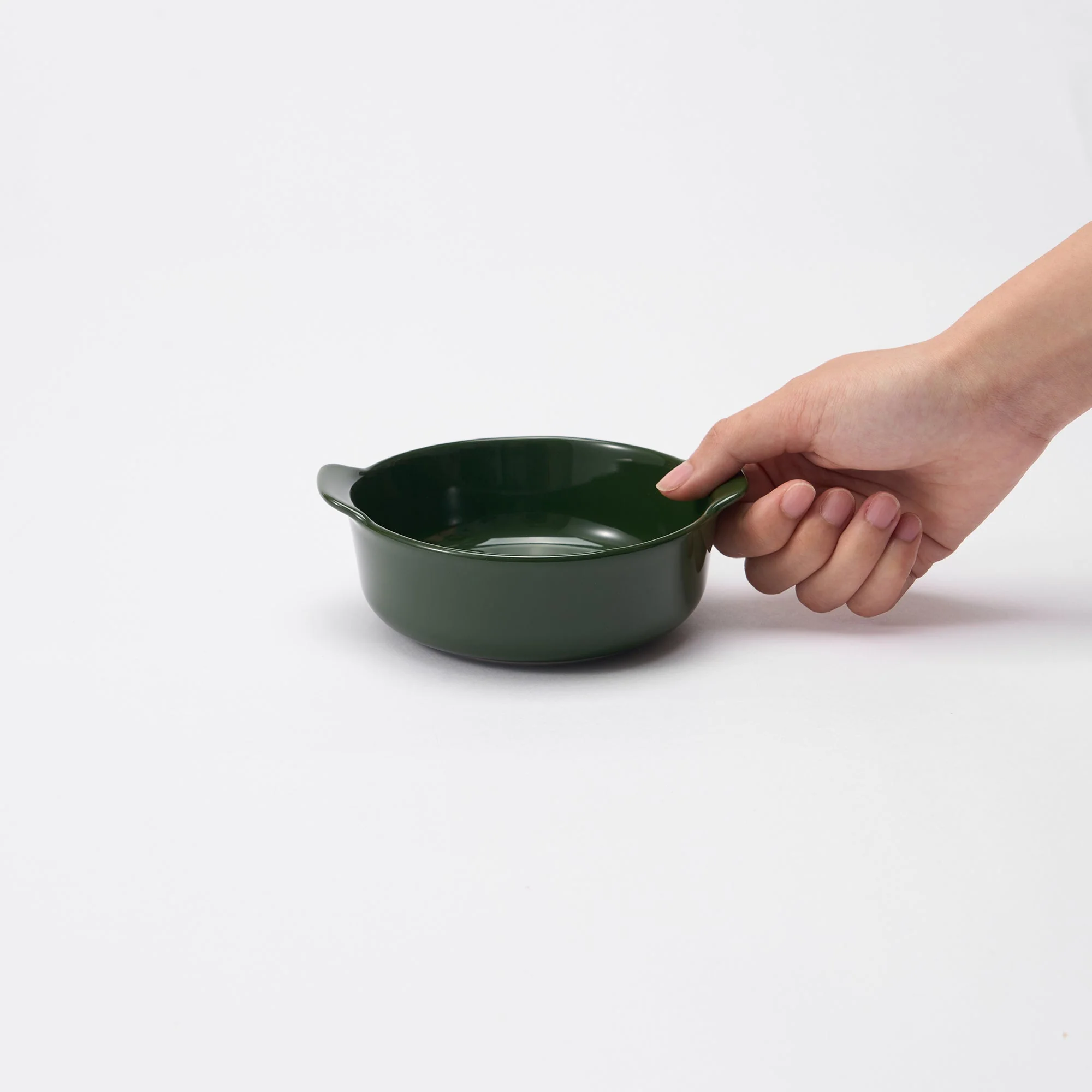 Stoneware Bowl (Dia. 5.1") - Dark Green - Image 6