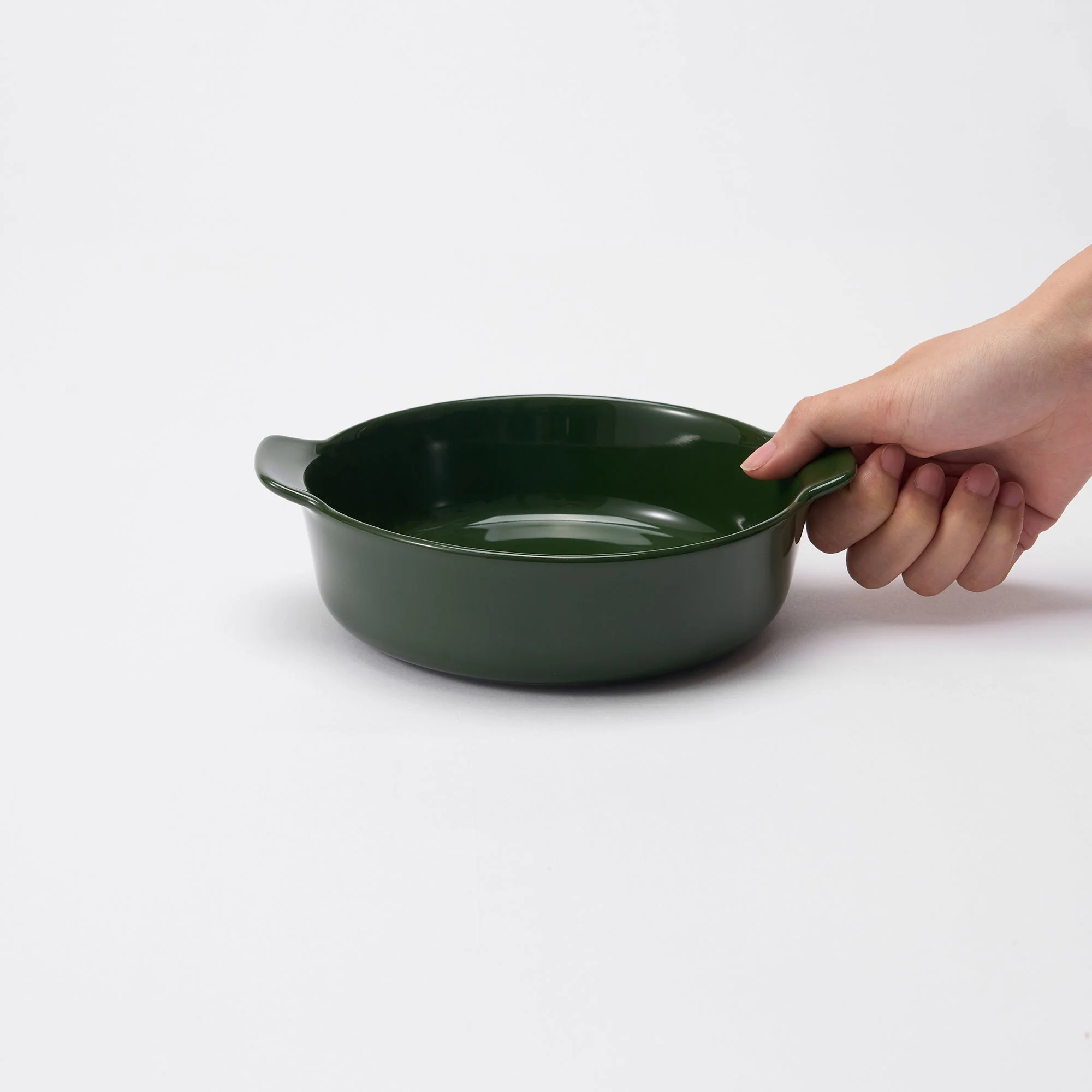 Stoneware Bowl (Dia. 6.6") - Dark Green - Image 6