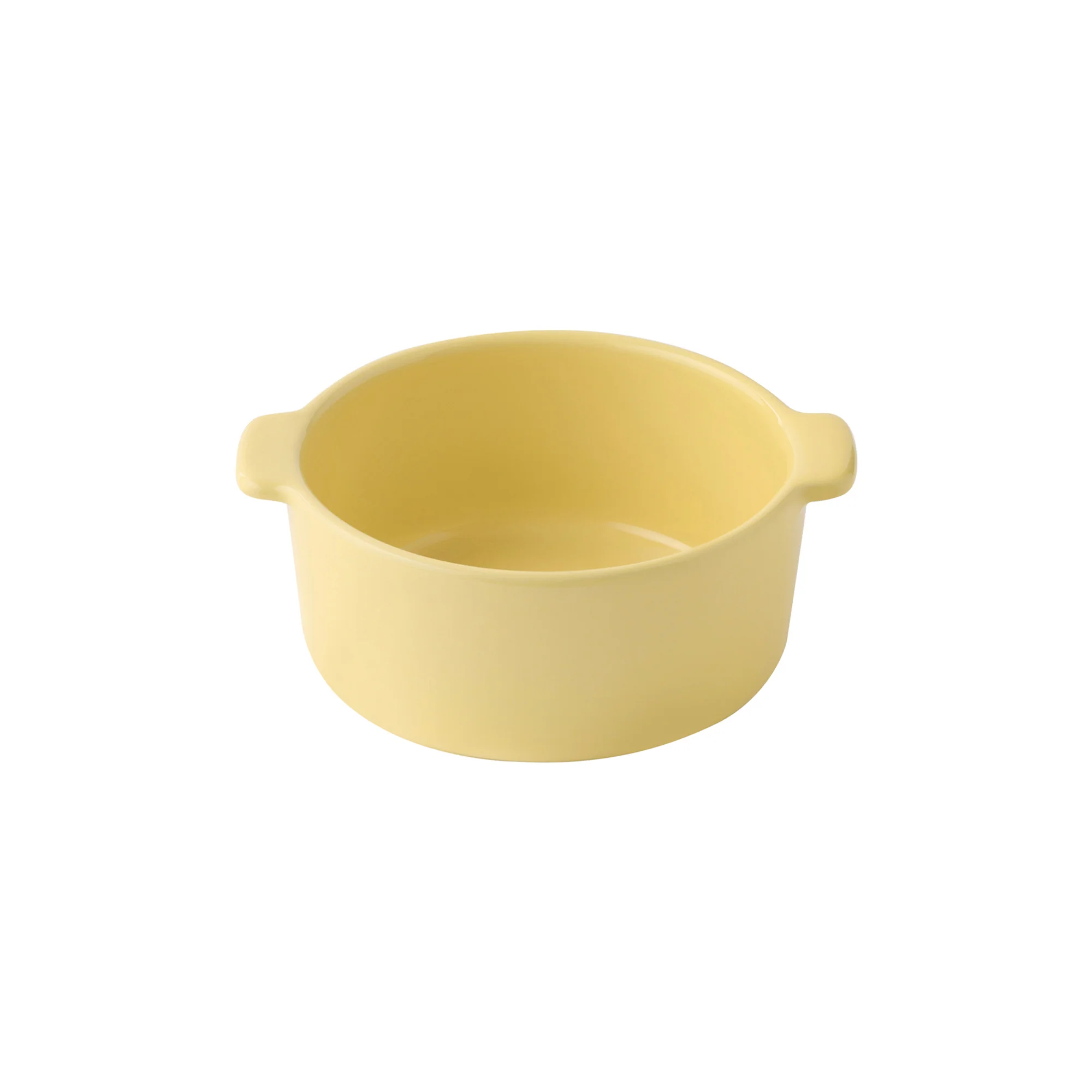 Stoneware Mini Cocotte Bowl (Dia. 6.2") - Light Yellow