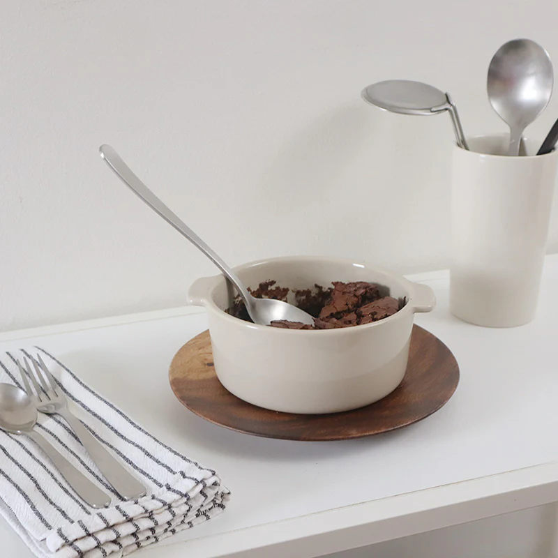 Stoneware Mini Cocotte Bowl (Dia. 6.2") - Gray Beige - Image 7