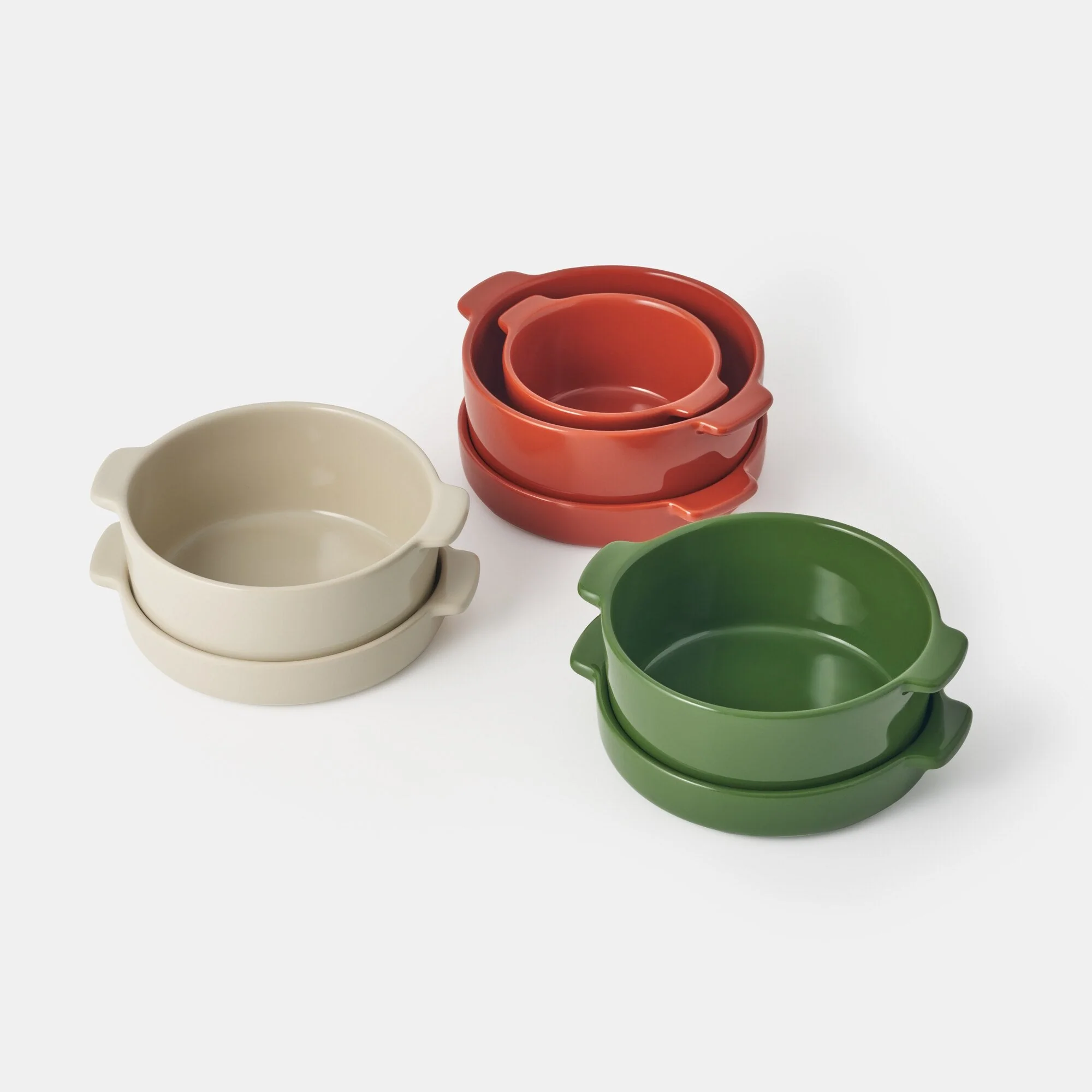 Stoneware Mini Cocotte Bowl (Dia. 6.2") - Green - Image 5