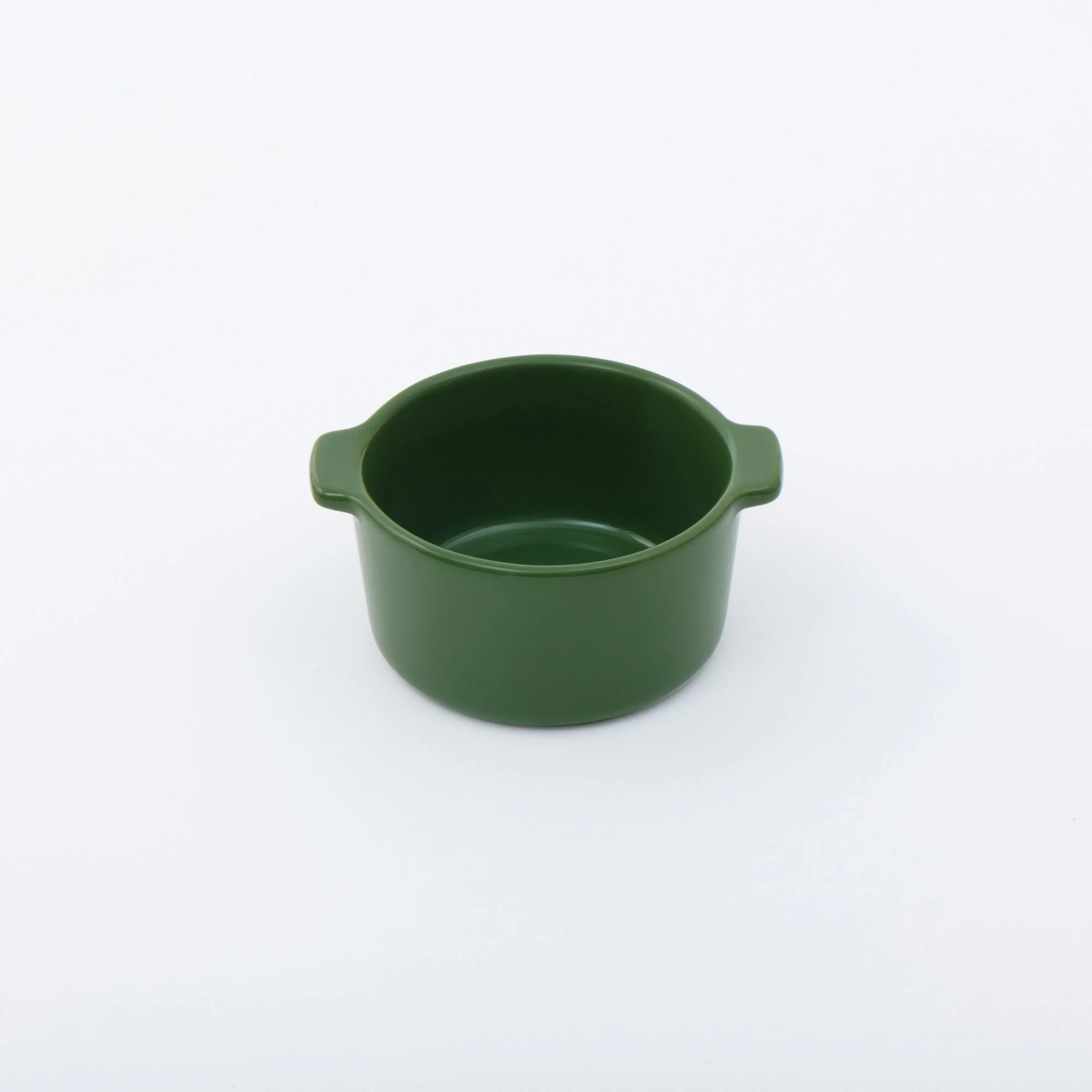 Stoneware Mini Cocotte Bowl (Dia. 4.5") - Green - Image 2