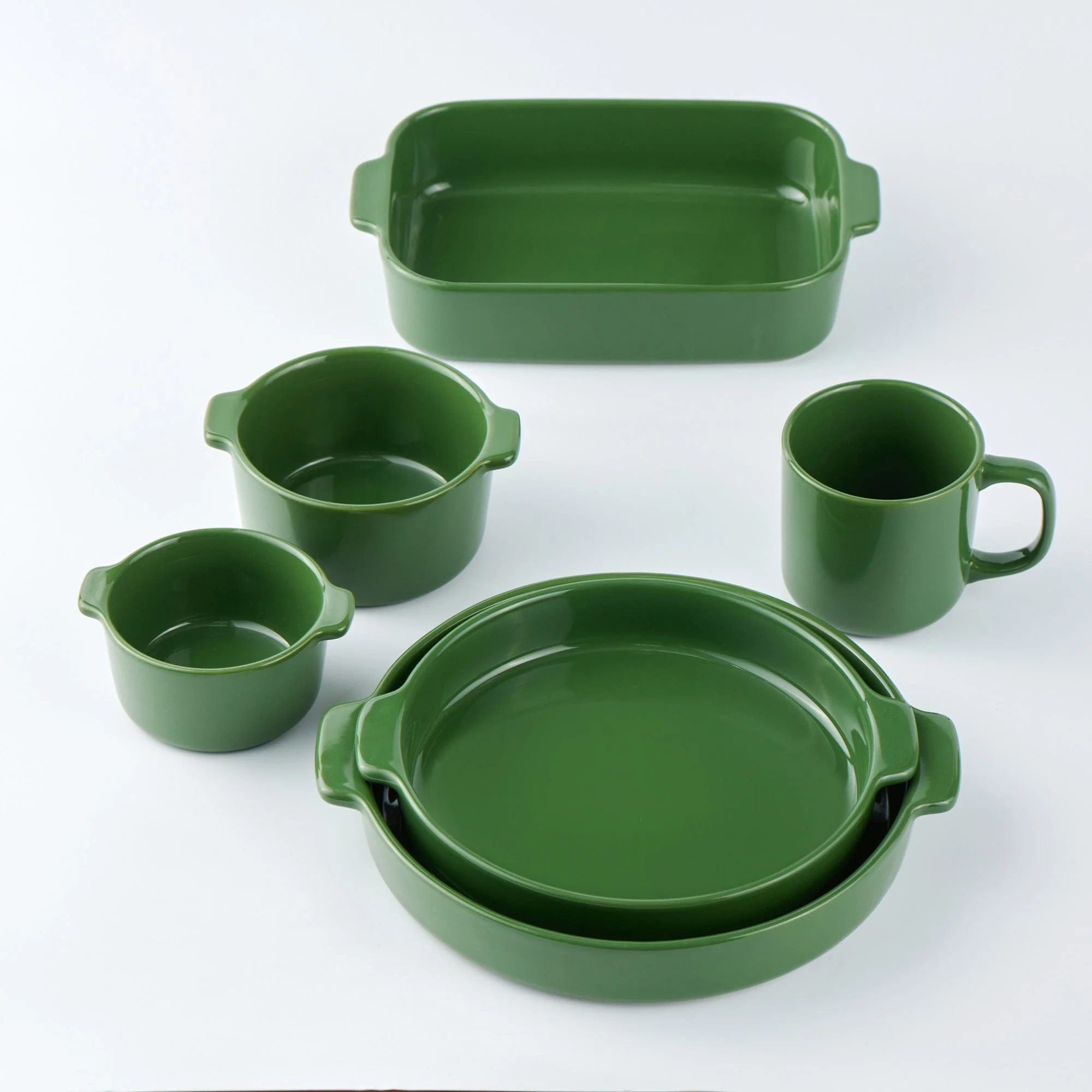 Stoneware Mini Cocotte Bowl (Dia. 4.5") - Green - Image 4