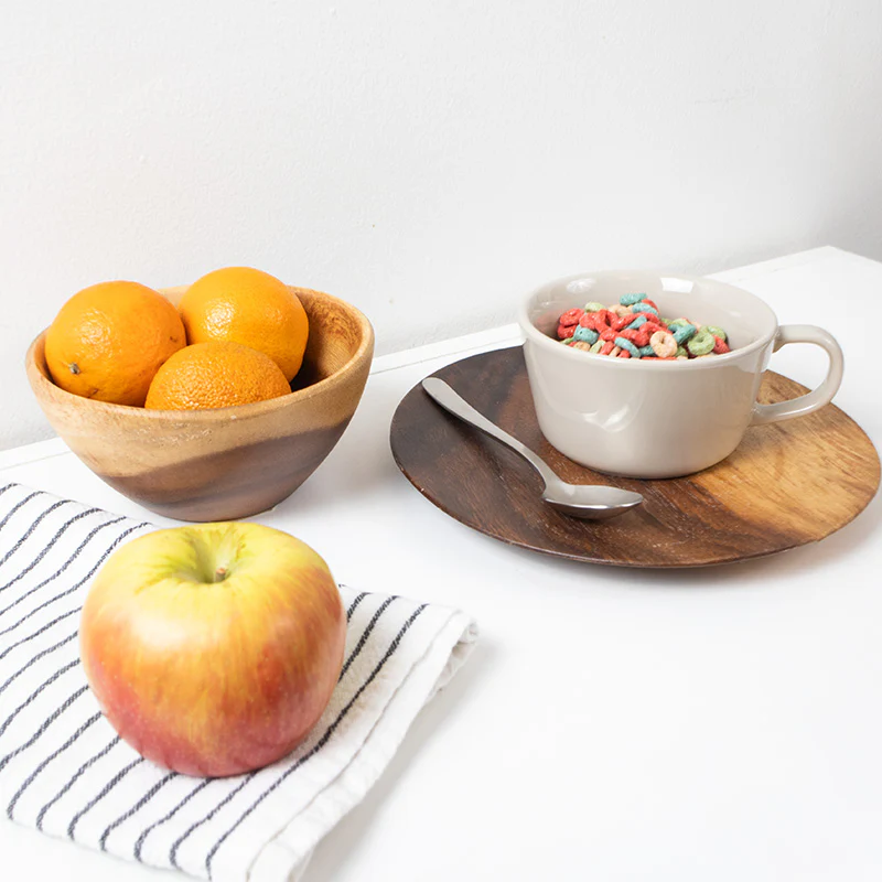 Stoneware Cereal Mug Cup - Gray Beige - Image 7