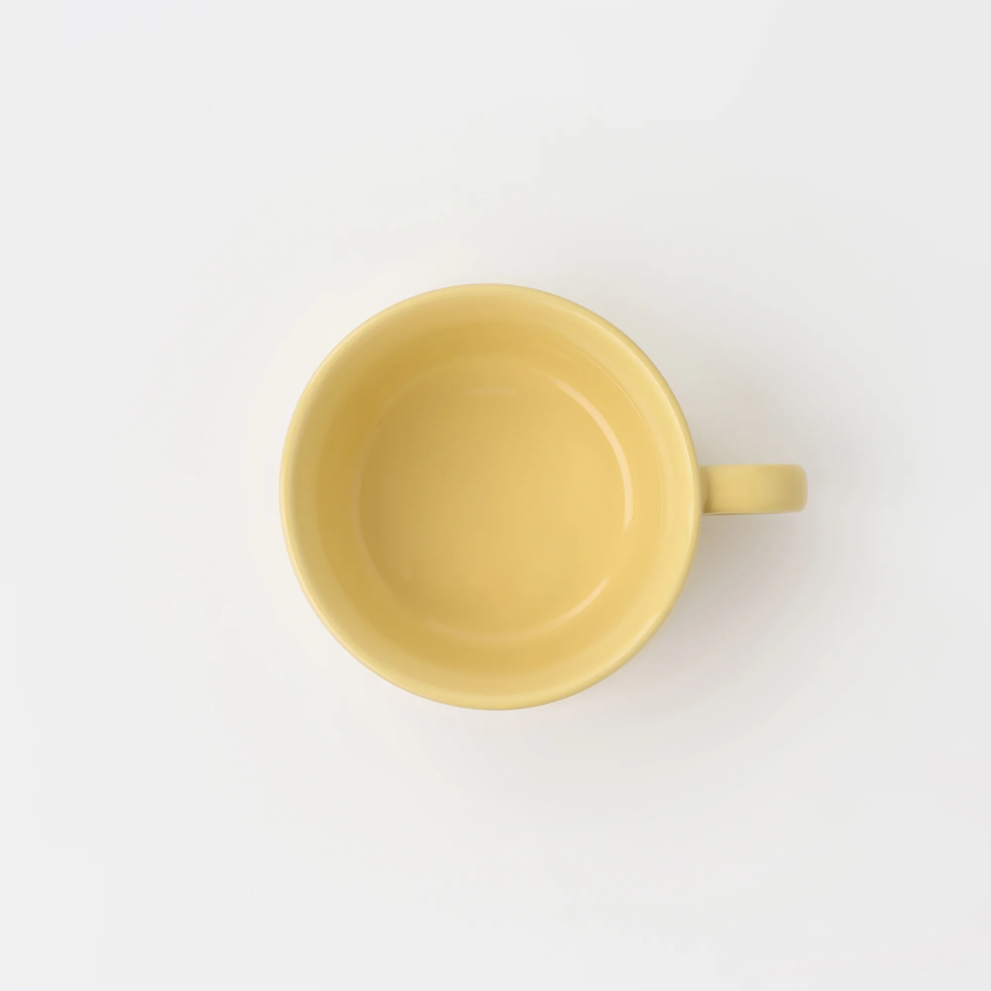 Stoneware Cereal Mug Cup - Light Yellow - Image 3