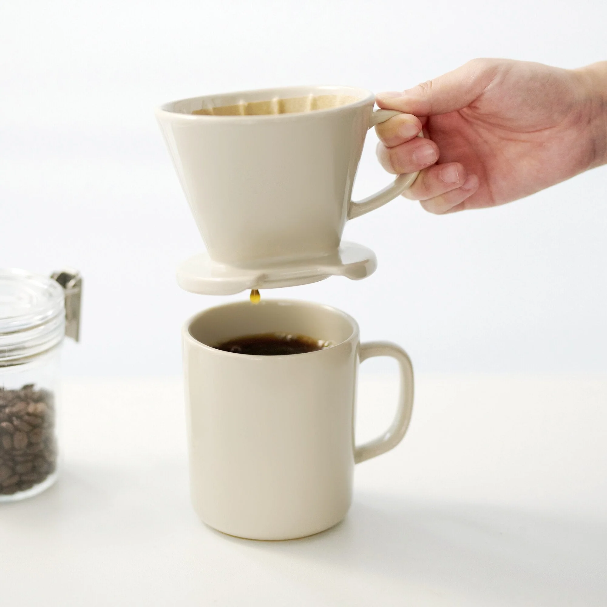 Stoneware Coffee Dripper - Green - Image 9