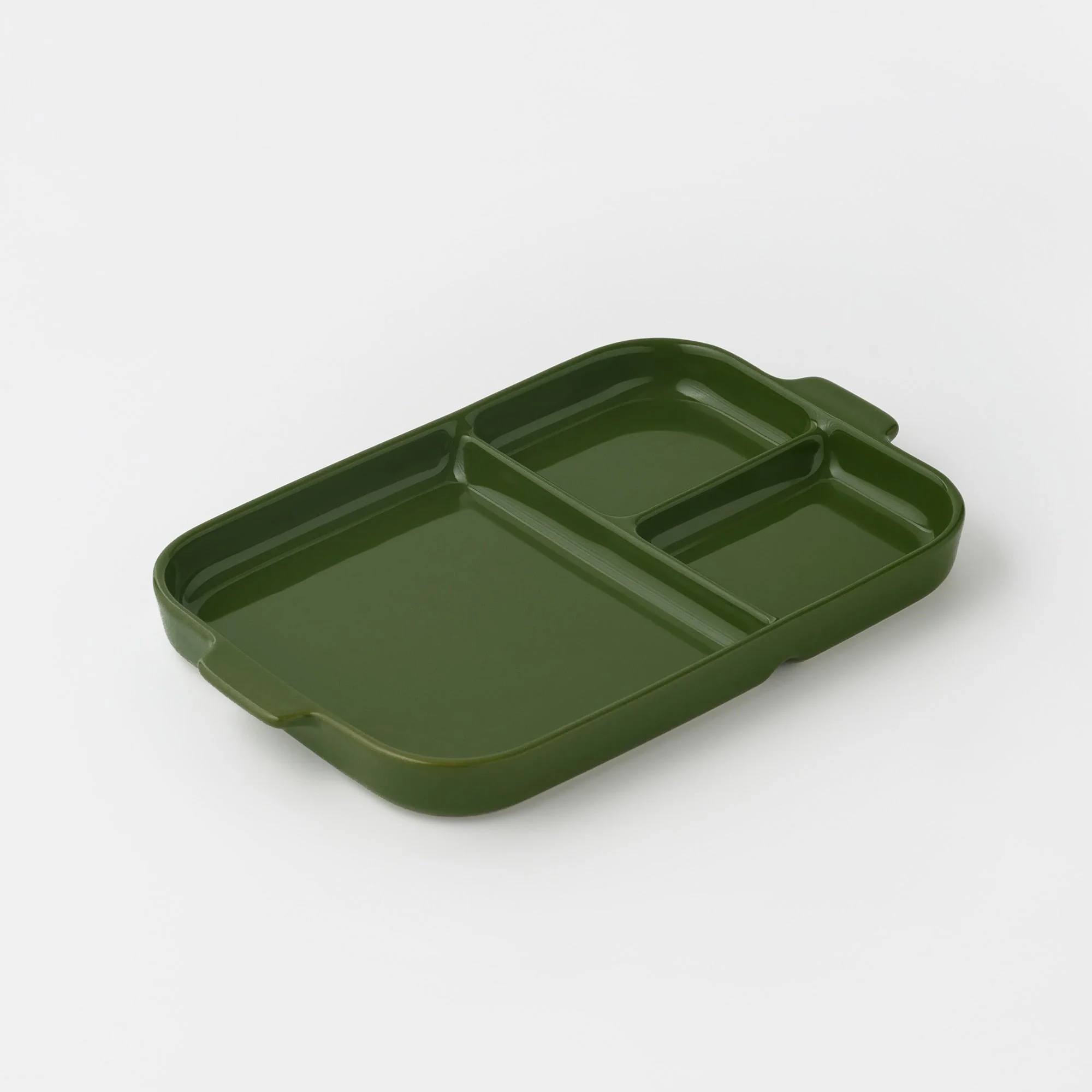Stoneware Divided Plate - Green - Image 4
