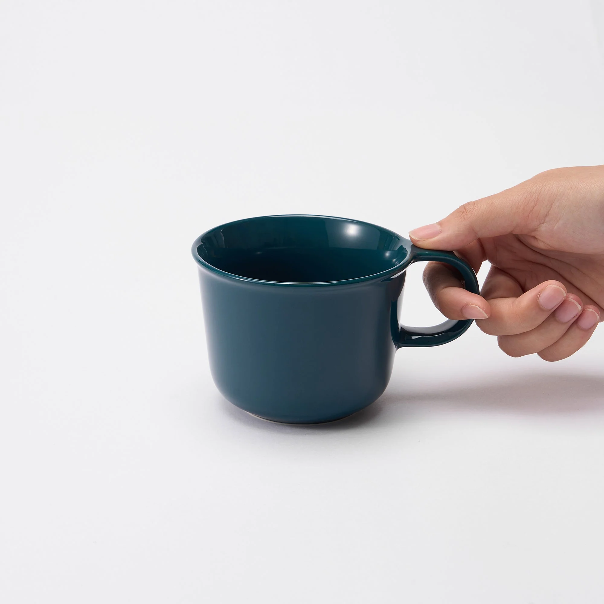 Stoneware Mug Cup (11.2 fl oz) - Dark Blue - Image 6