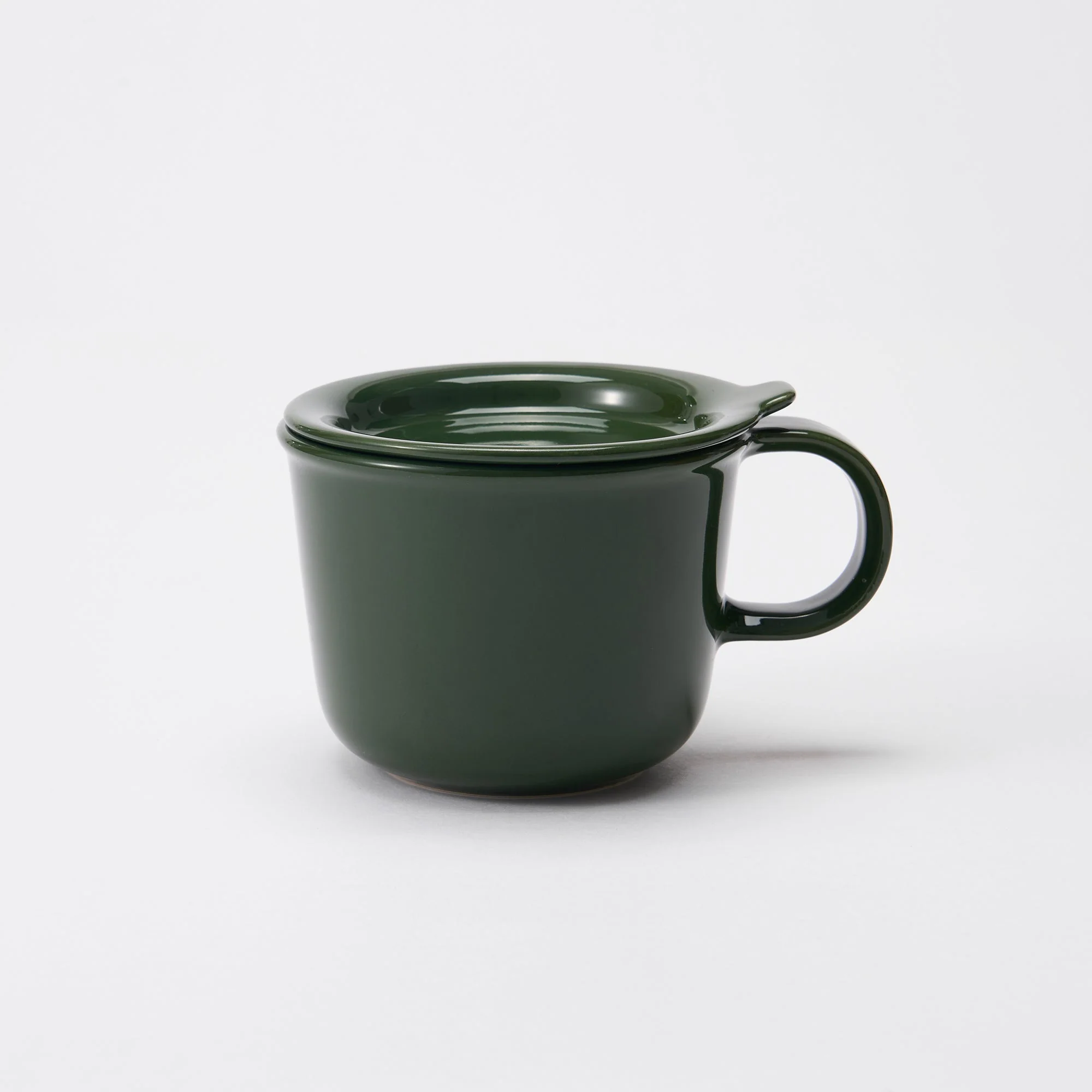 Stoneware Mug Cup (11.2 fl oz) - Dark Green - Image 7
