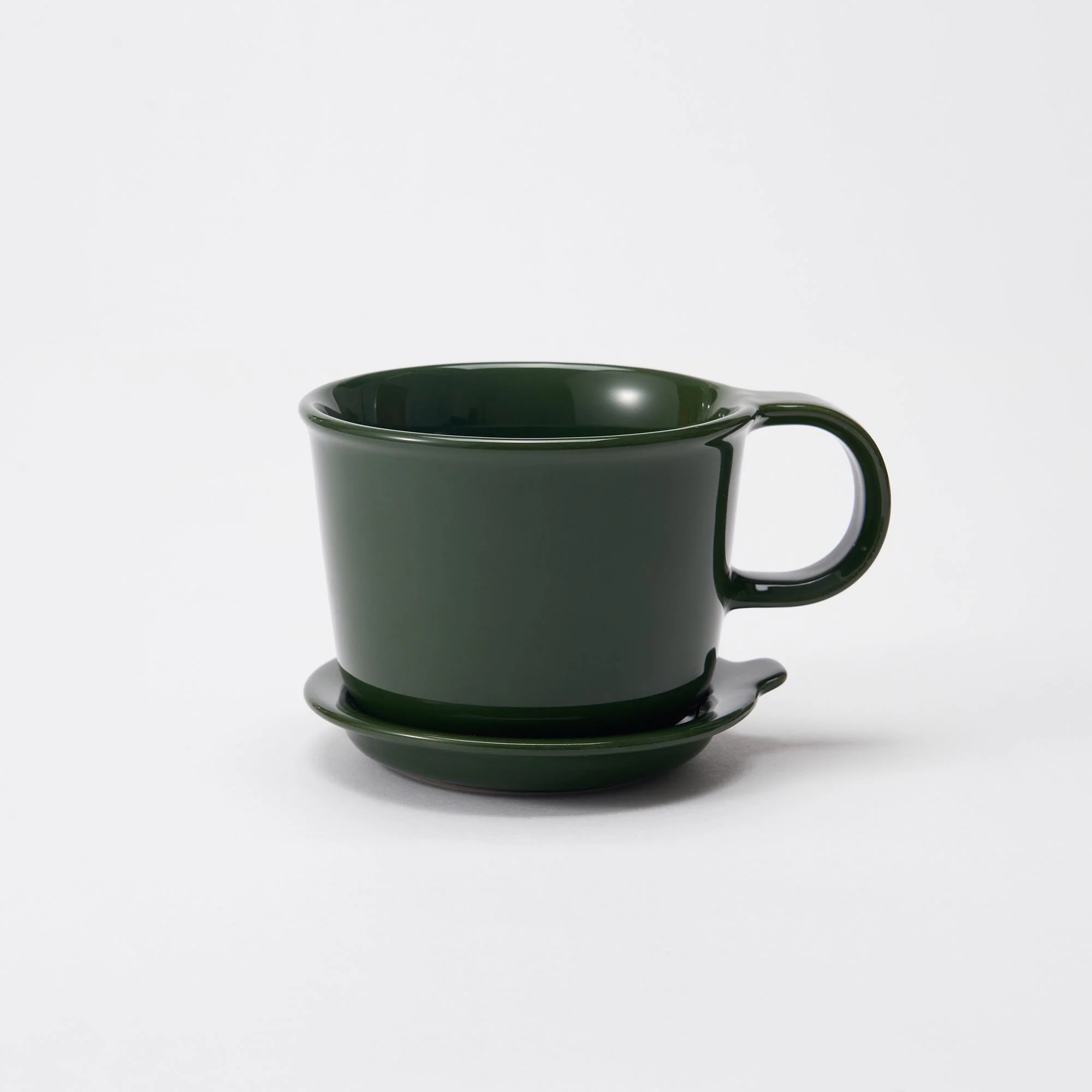 Stoneware Mug Cup (11.2 fl oz) - Dark Green - Image 8