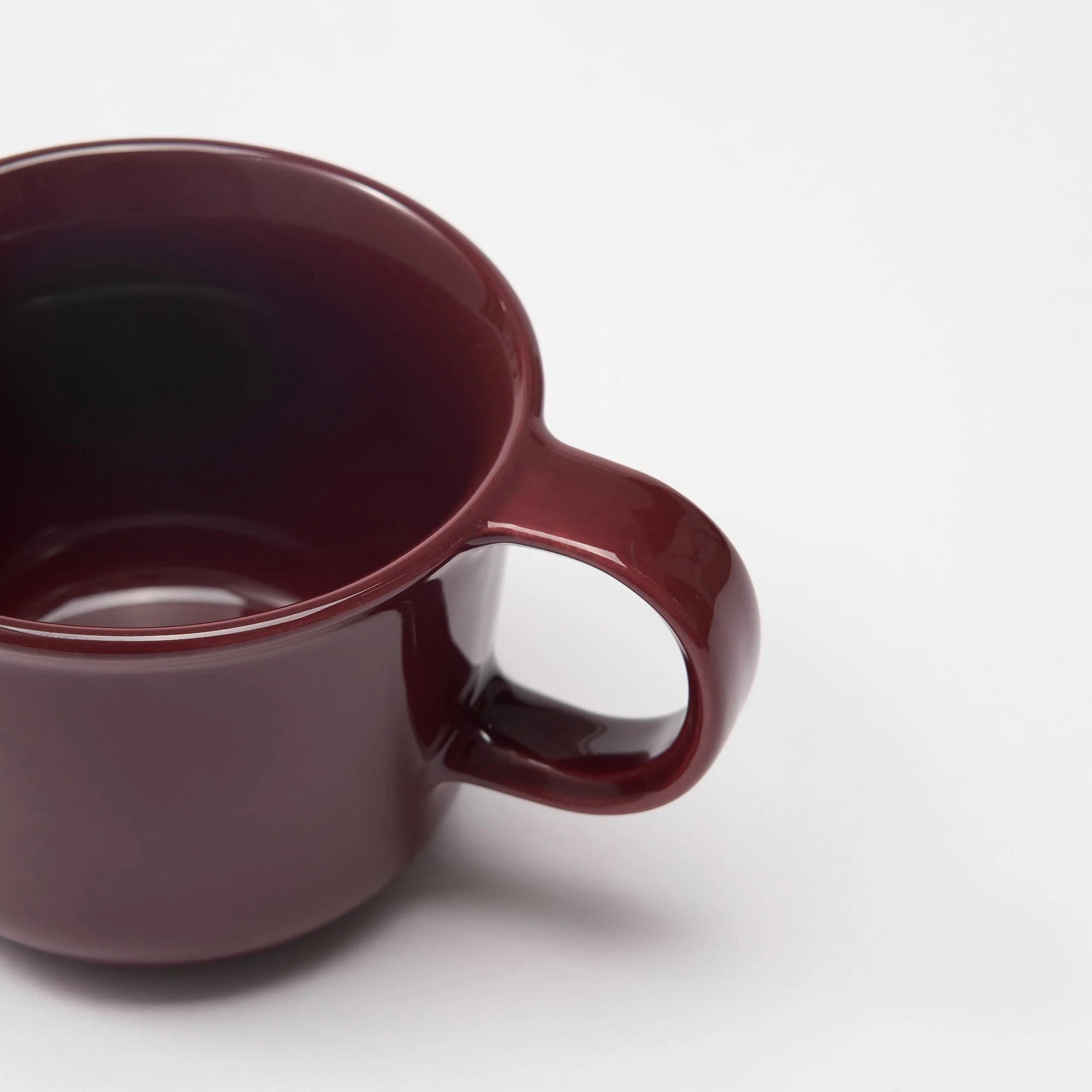 Stoneware Mug Cup (11.2 fl oz) - Dark Red - Image 5