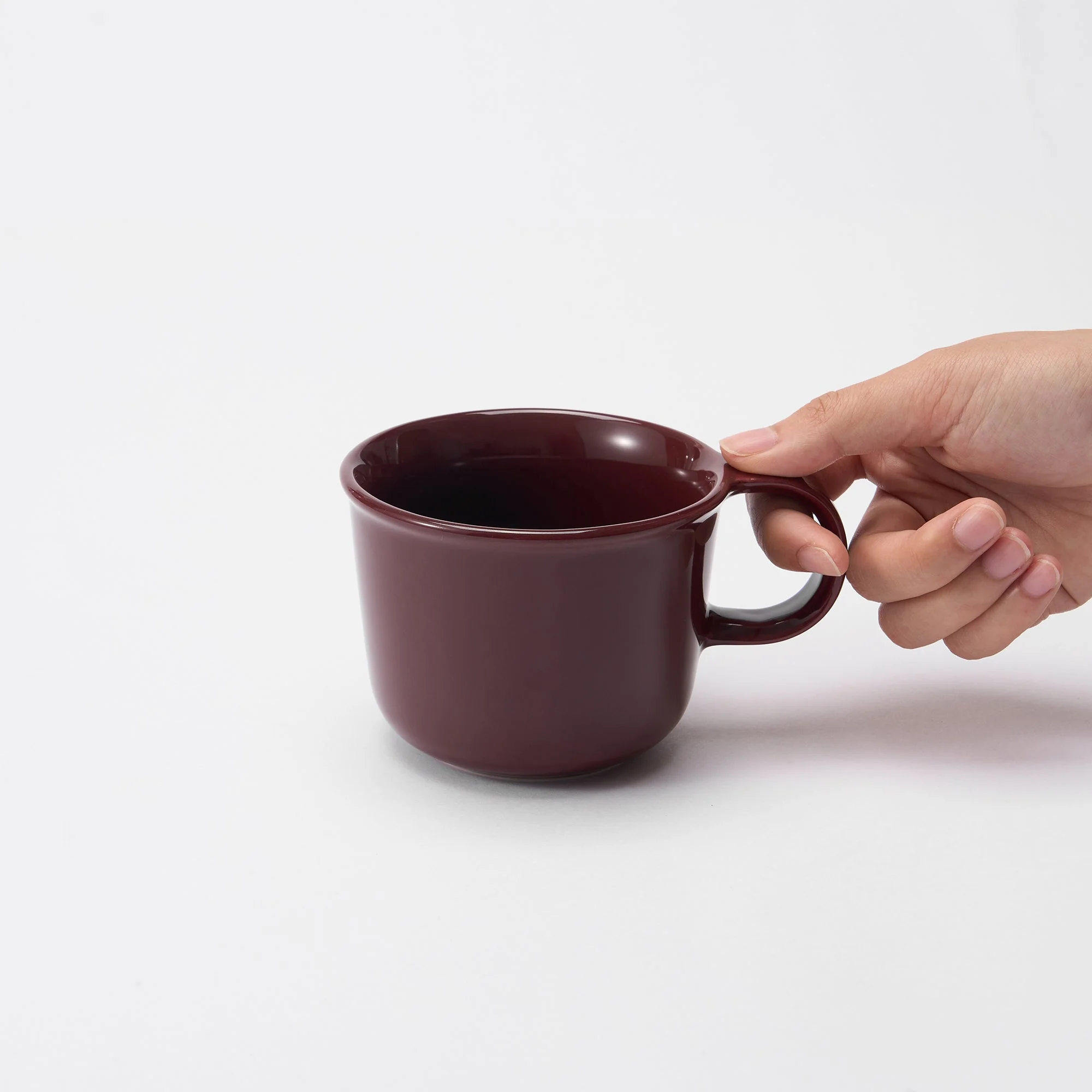 Stoneware Mug Cup (11.2 fl oz) - Dark Red - Image 6