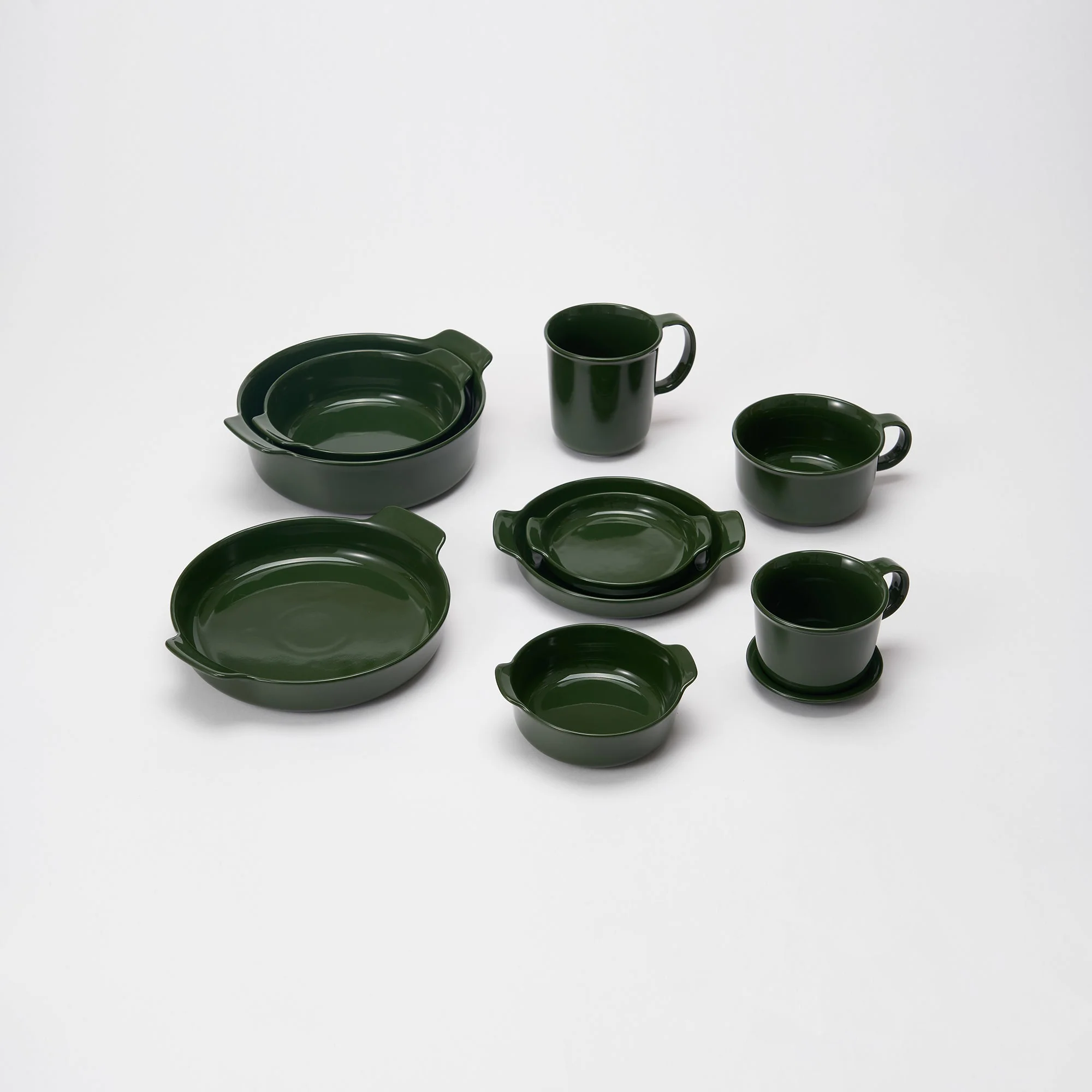 Stoneware Mug Cup (16.6 fl oz) - Dark Green - Image 12