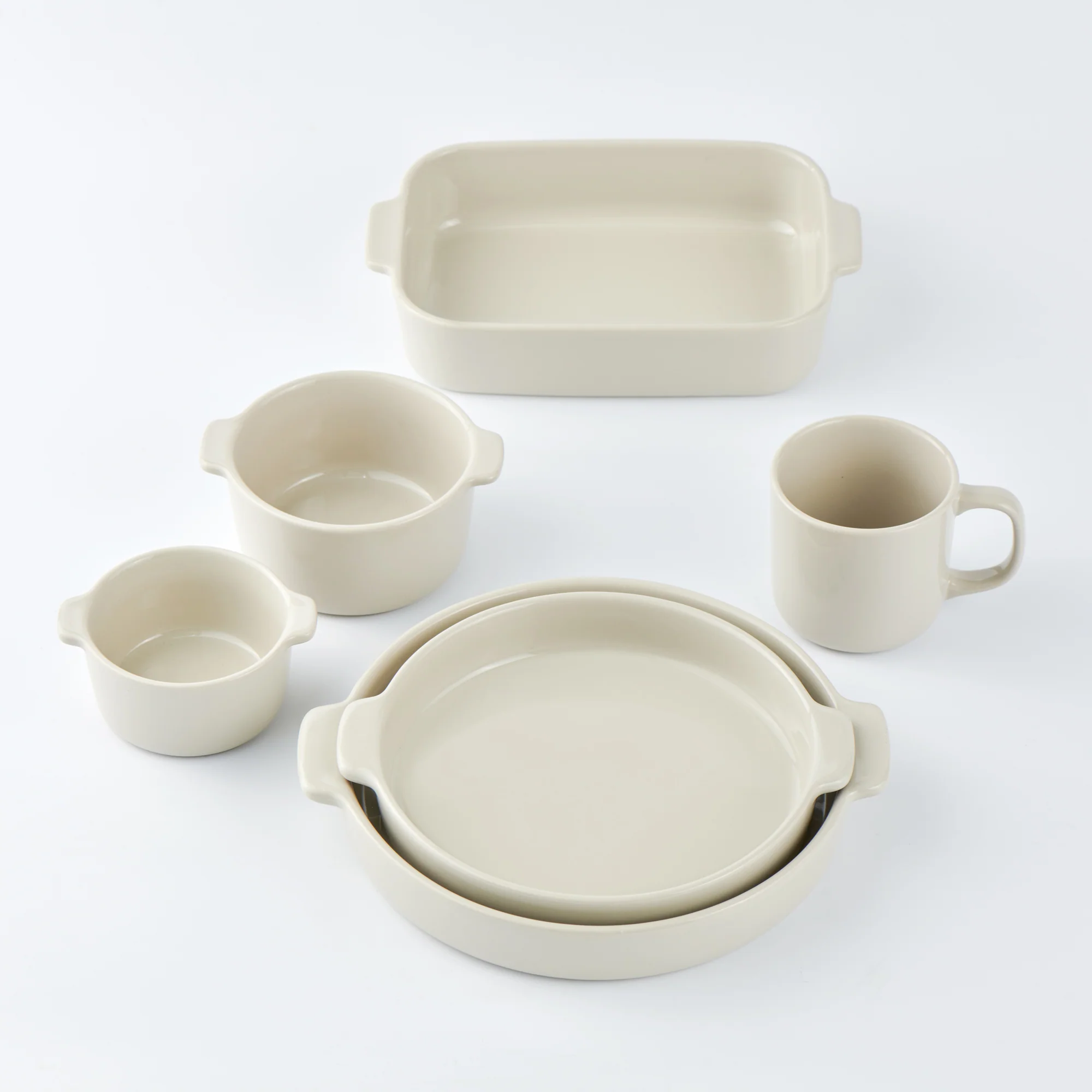 Stoneware Mug Cup (9.1 fl oz) - Gray Beige - Image 4