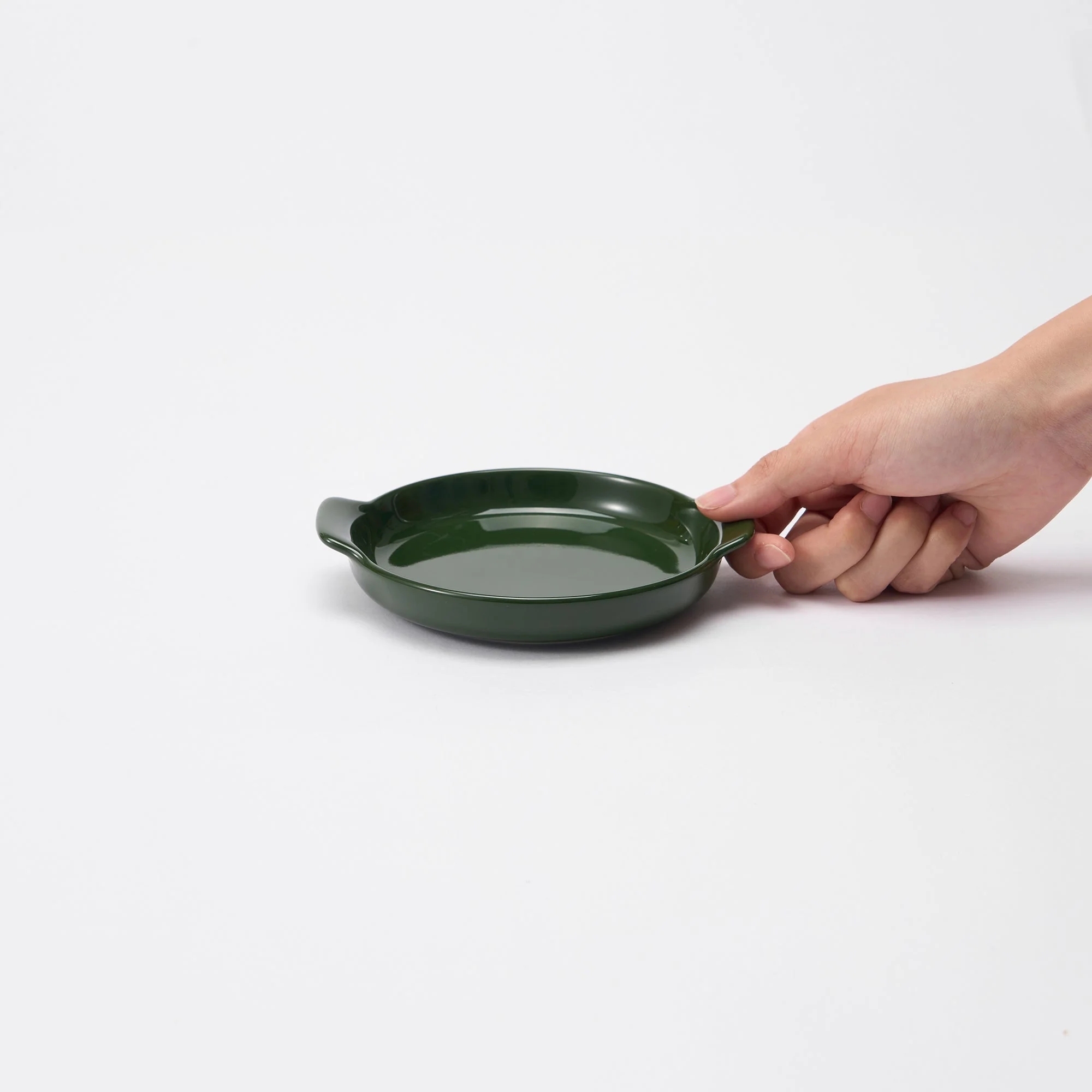 Stoneware Plate (Dia. 5") - Dark Green - Image 2