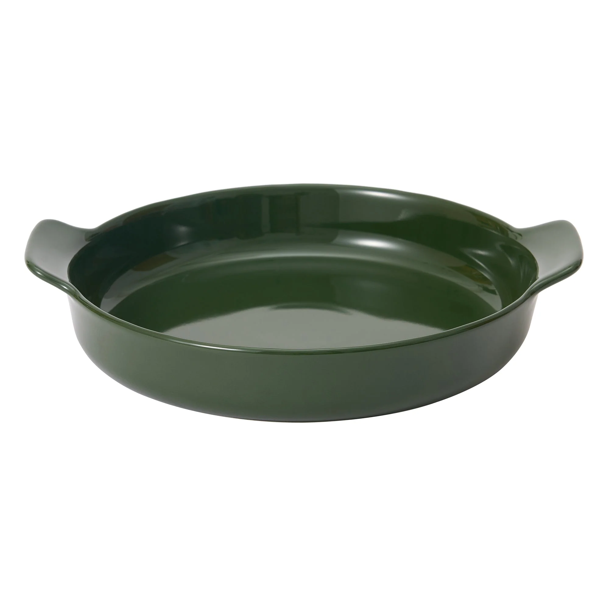 Stoneware Plate (Dia. 8.3") - Dark Green