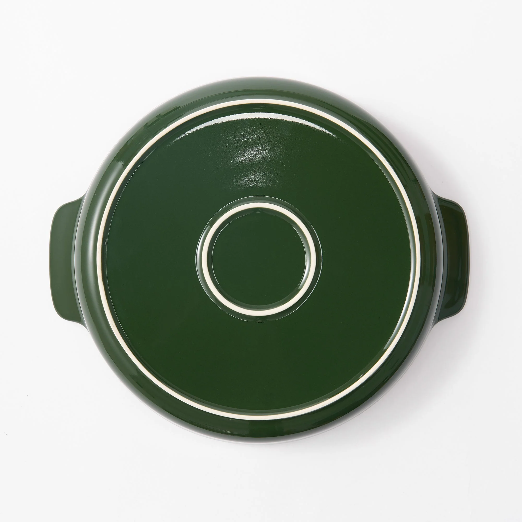Stoneware Plate (Dia. 8.3") - Dark Green - Image 5
